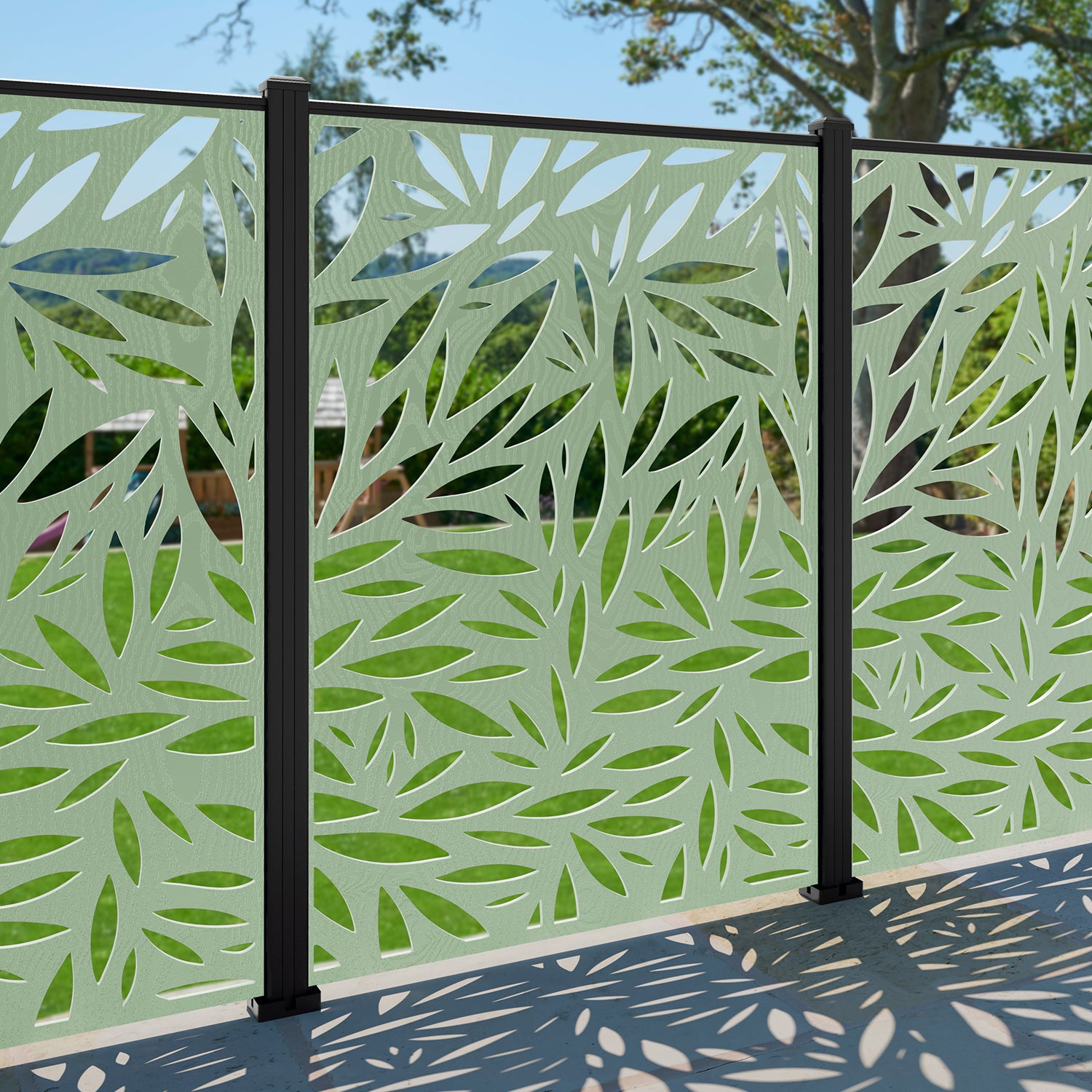 Foliage Decorative Fence - 120x180cm - with our composite posts