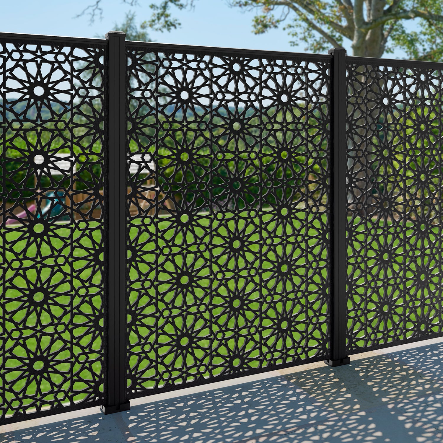 Hambra Decorative Fence - 120x180cm - with our composite posts