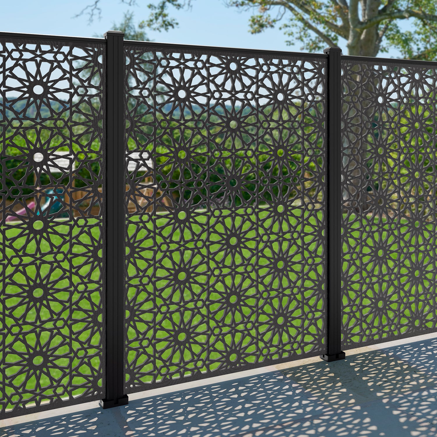 Hambra Decorative Fence - 120x180cm - with our composite posts