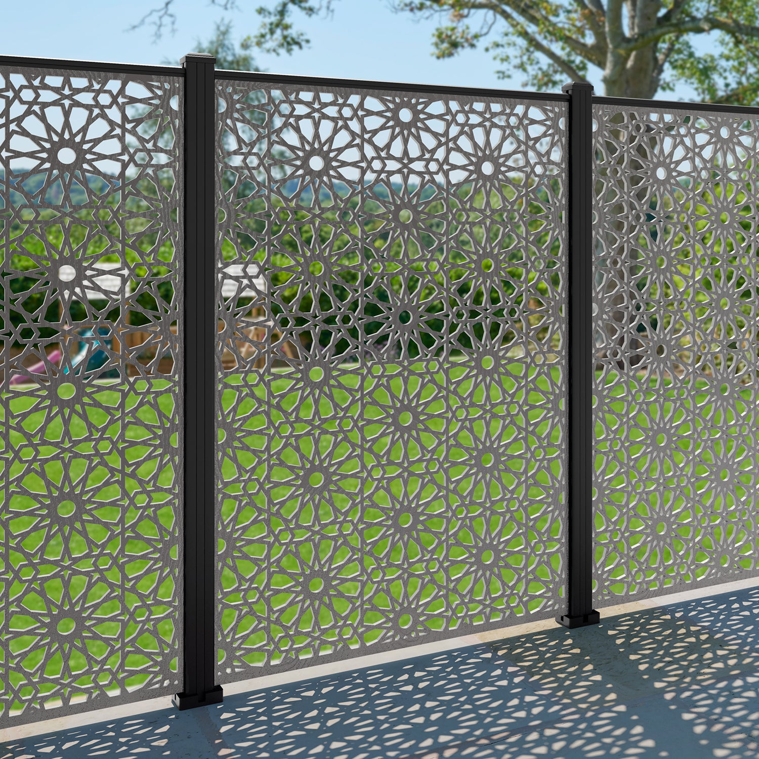 Hambra Decorative Fence - 120x180cm - with our aluminium posts
