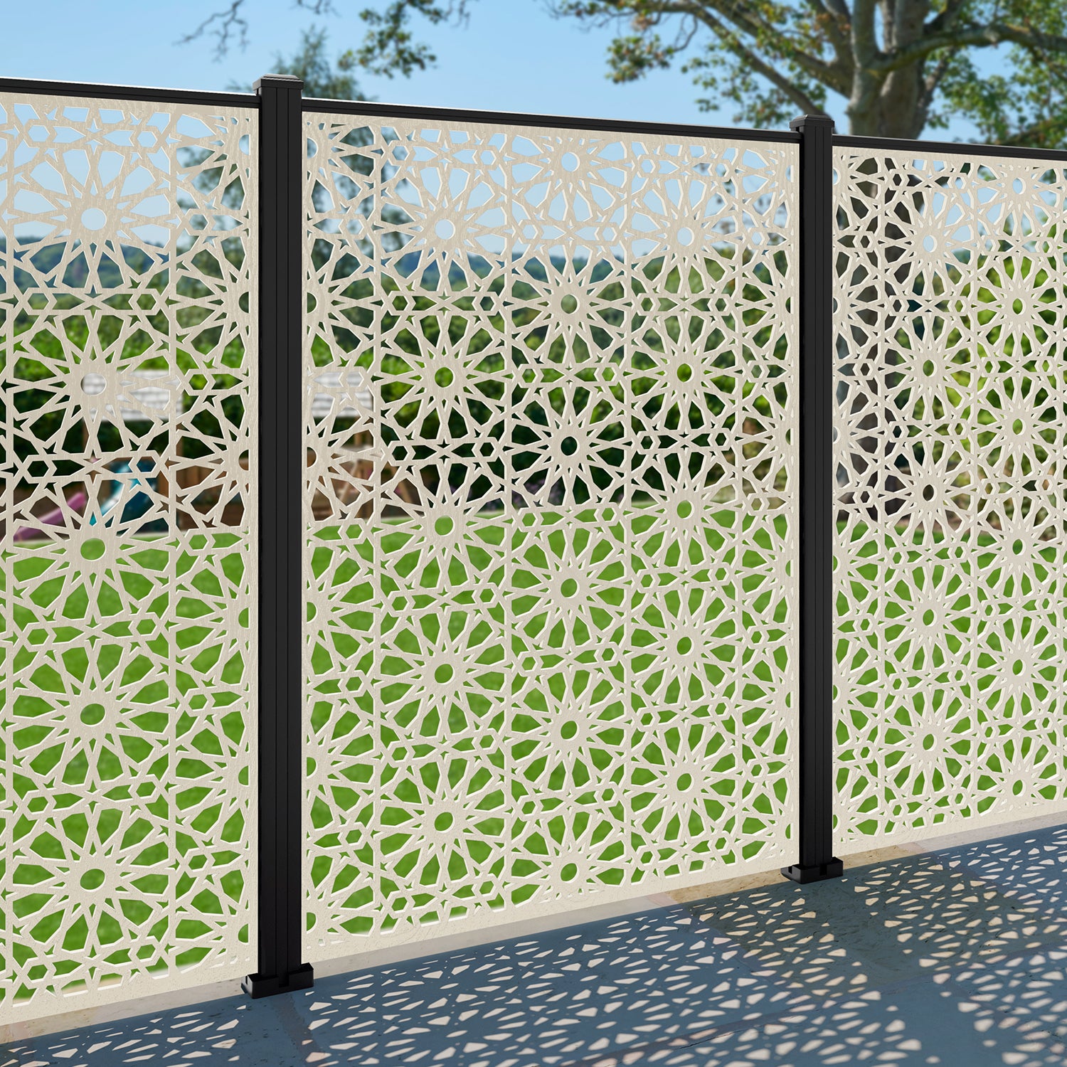 Hambra Decorative Fence - 120x180cm - with our composite posts