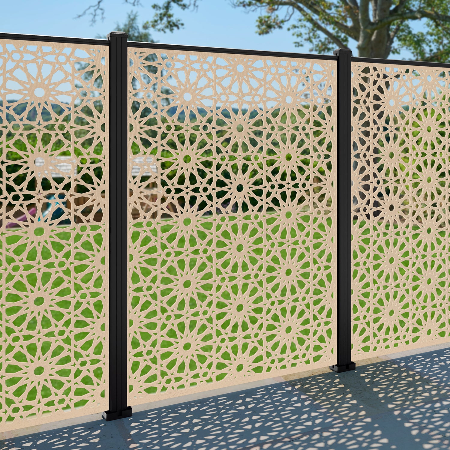 Hambra Decorative Fence - 120x180cm - with our composite posts