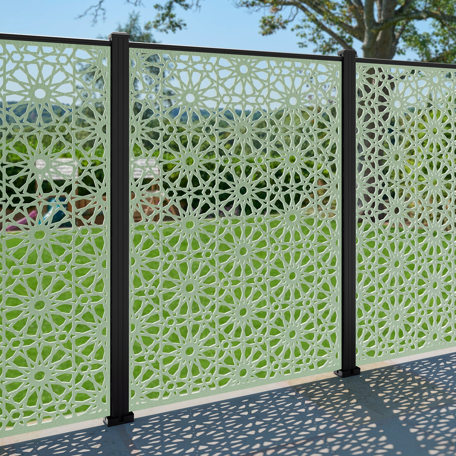 Hambra Decorative Fence - 120x180cm - with our aluminium posts