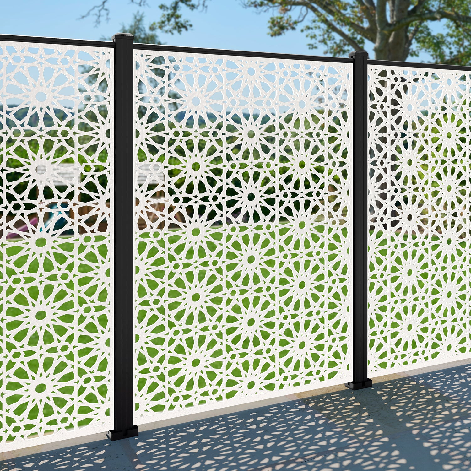 Hambra Decorative Fence - 120x180cm - with our composite posts