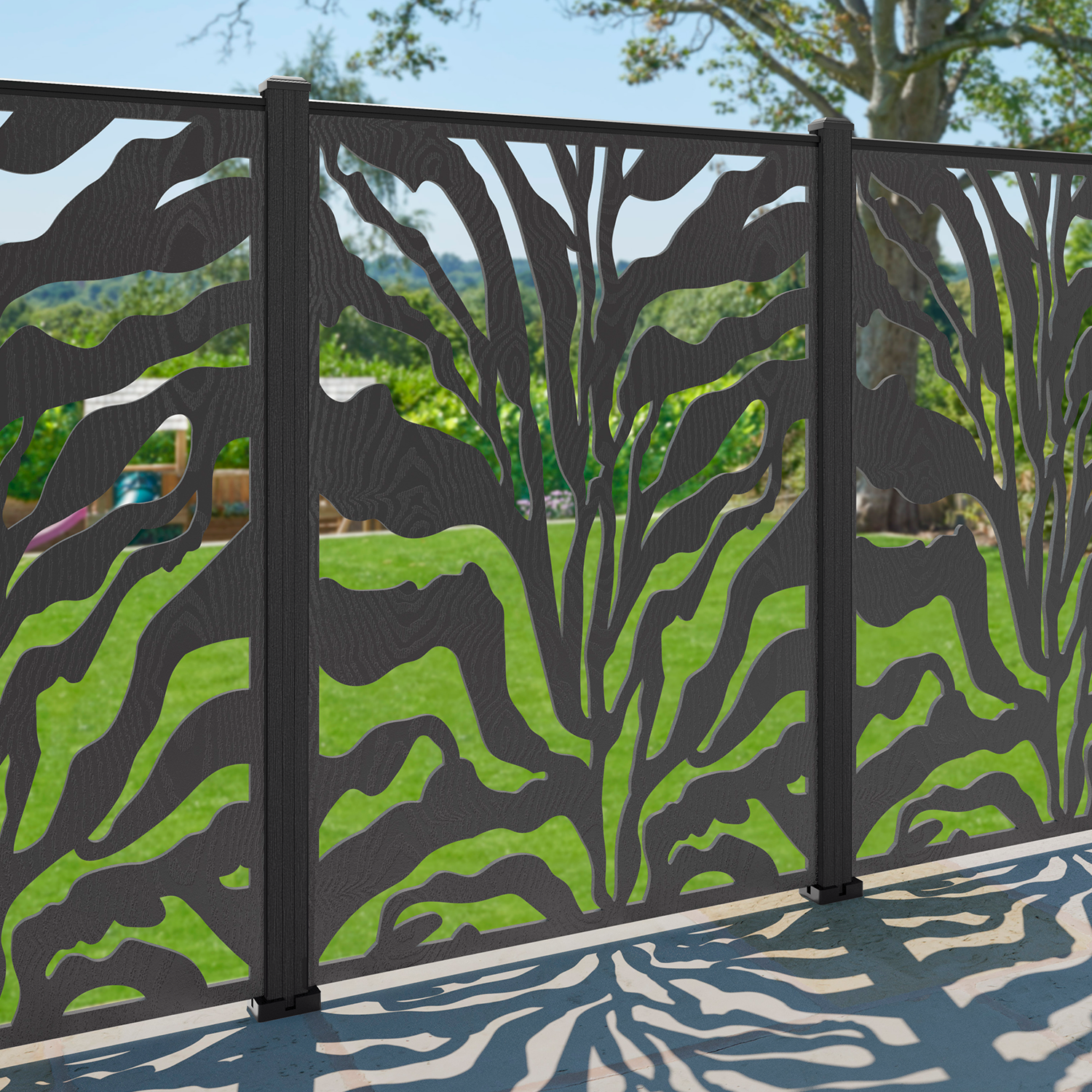 Malawi Decorative Fence - 120x180cm - with our composite posts