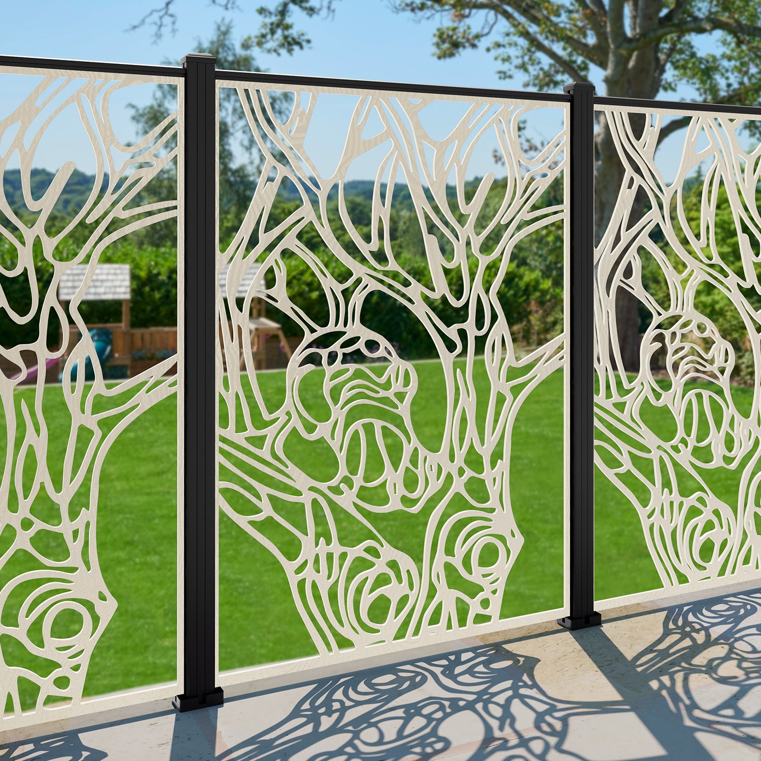 Nature Decorative Fence - 120x180cm - with our composite posts