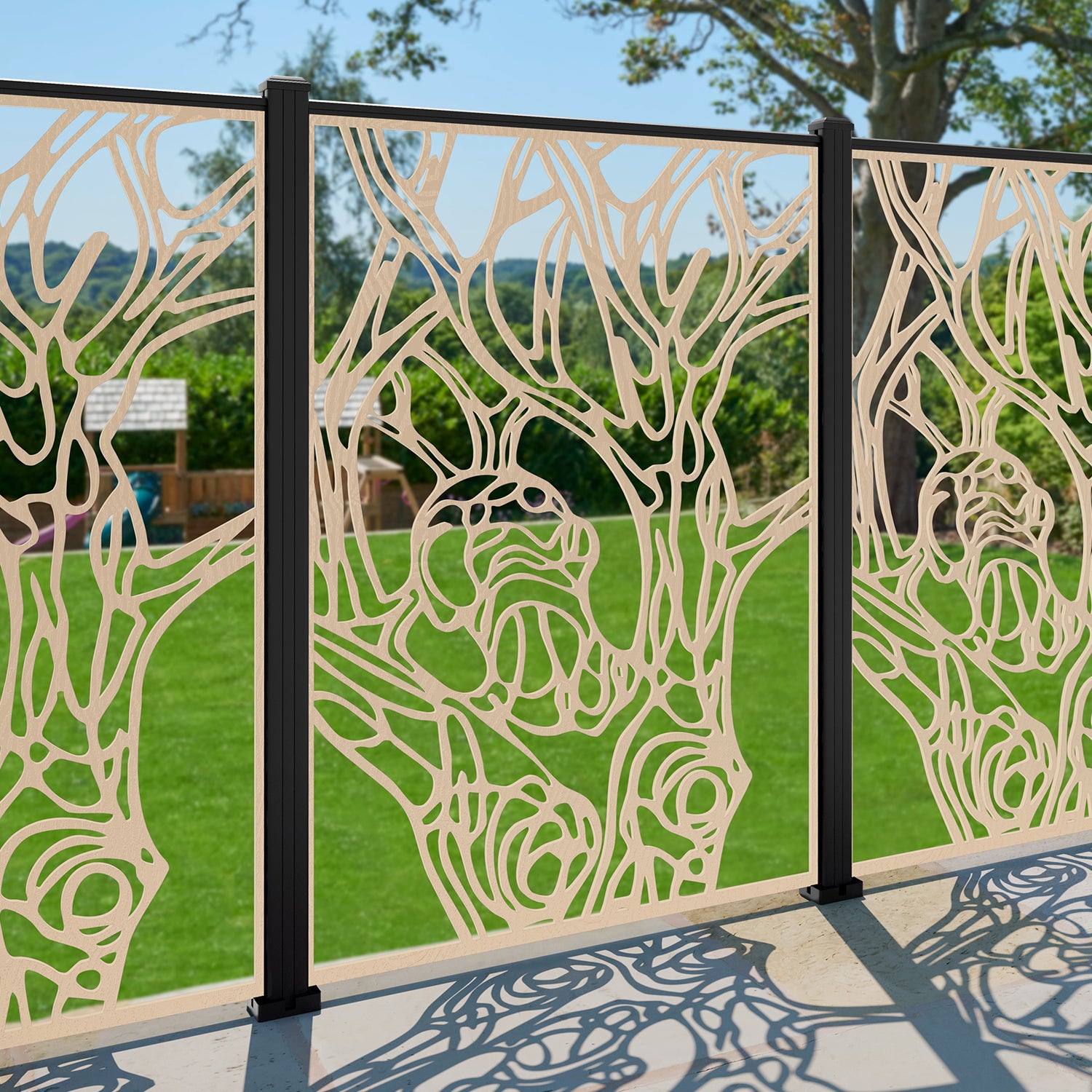 Nature Decorative Fence - 120x180cm - with our composite posts