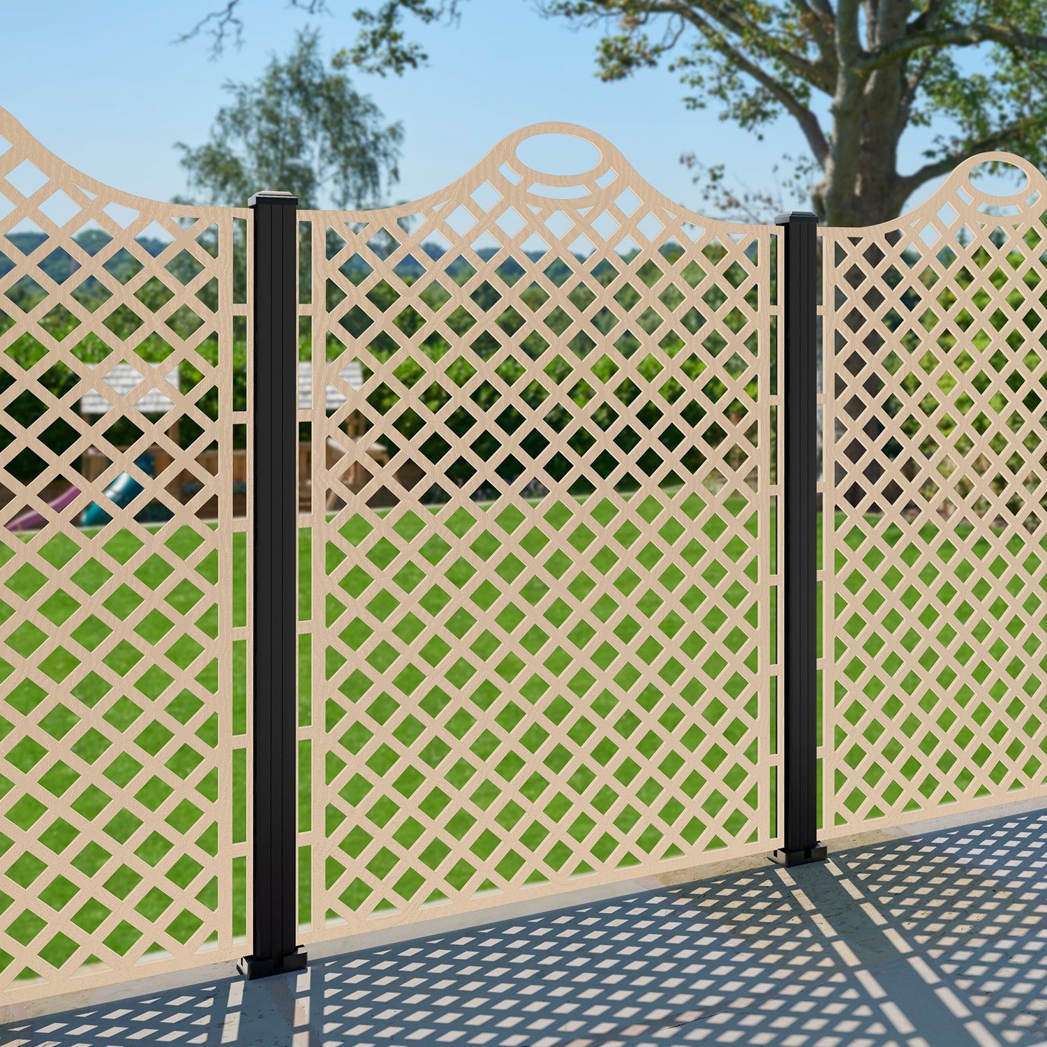 Oxford Decorative Fence - 120x180cm - with our aluminium posts