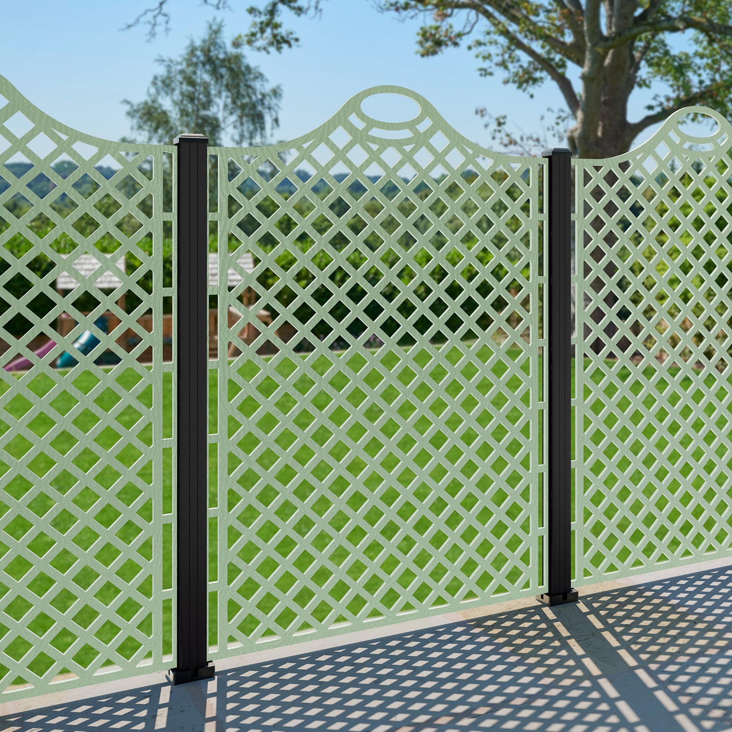 Oxford Decorative Fence - 120x180cm - with our aluminium posts