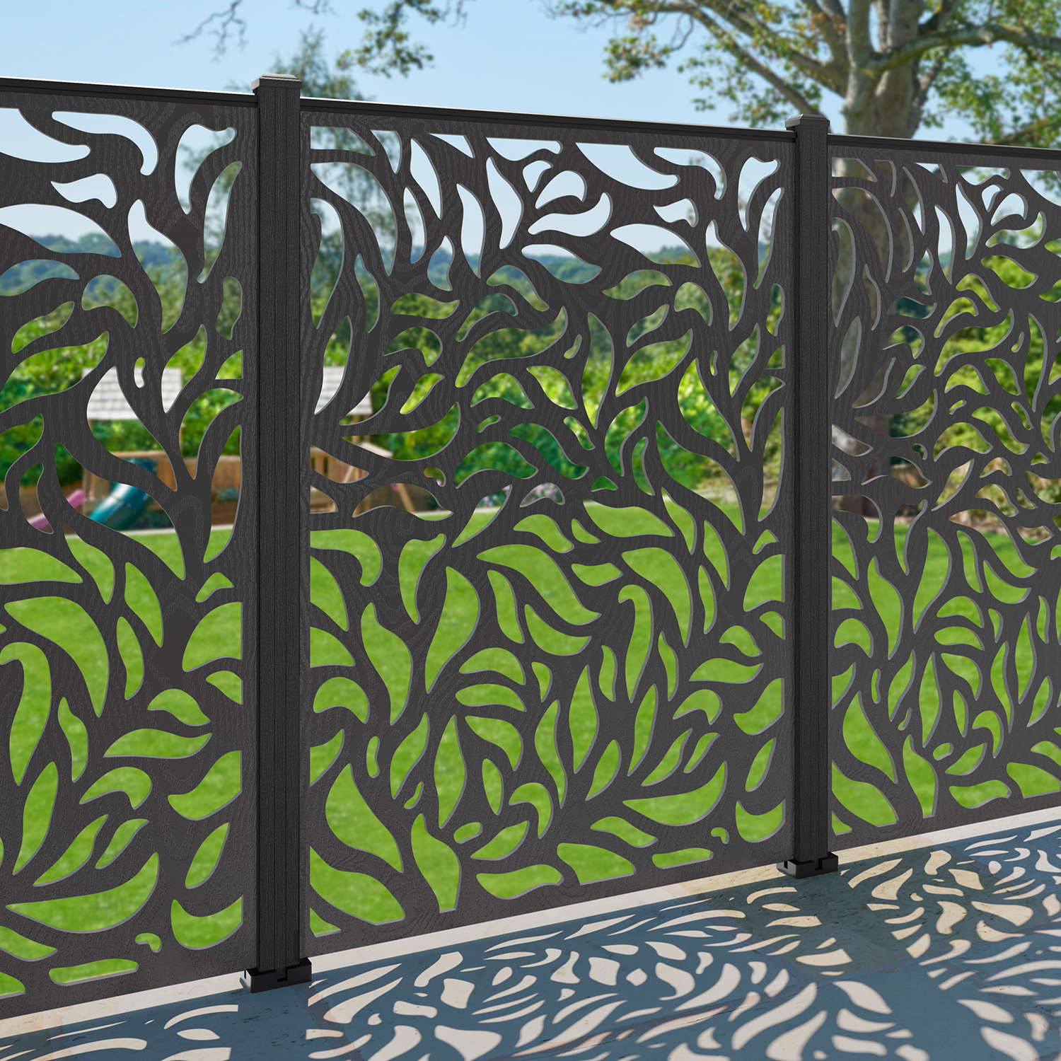 Plume Decorative Fence - 120x180cm - with our composite posts