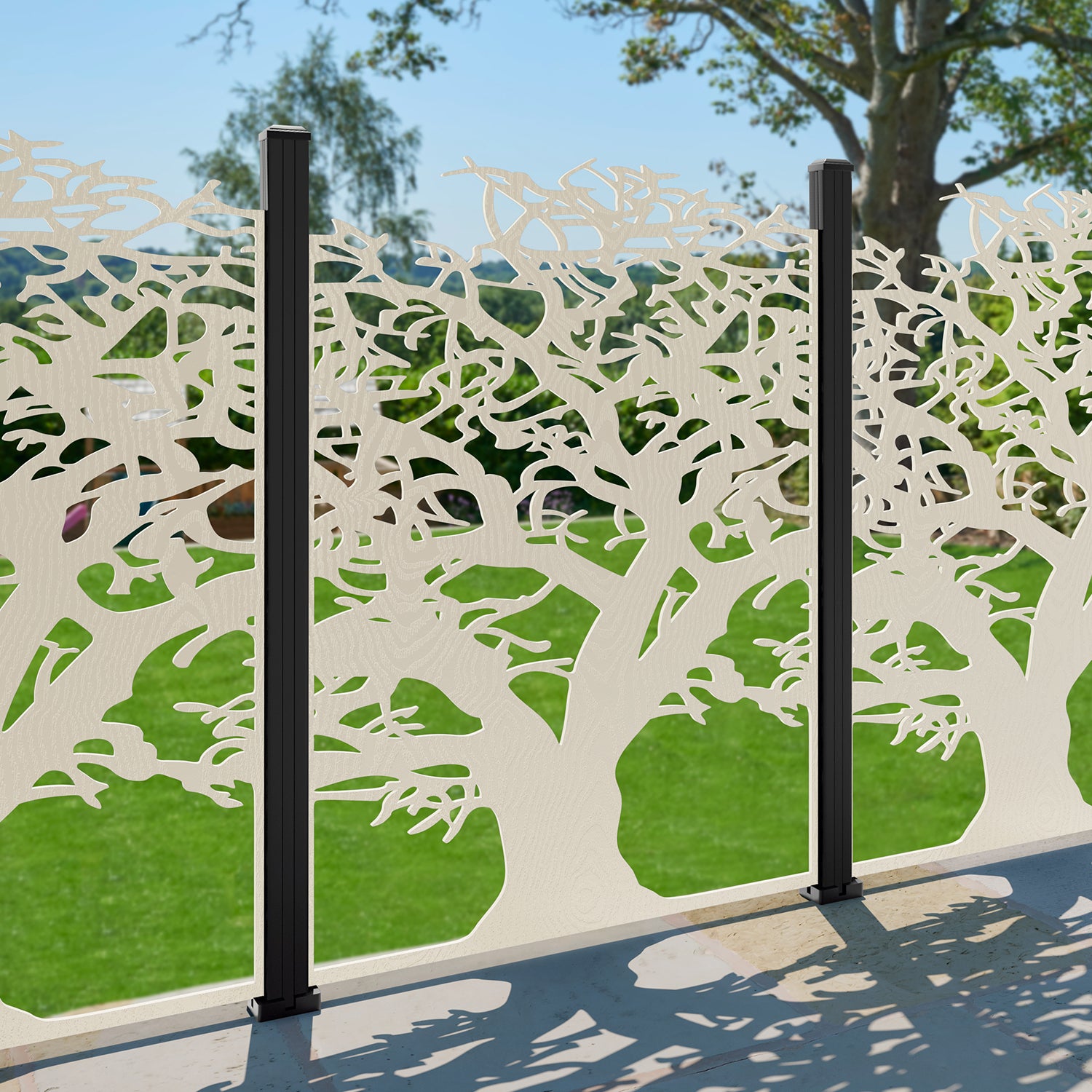 Sherwood Open Decorative Fence - 120x180cm - with our composite posts