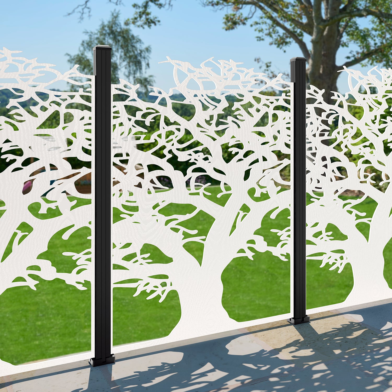 Sherwood Open Decorative Fence - 120x180cm - with our aluminium posts