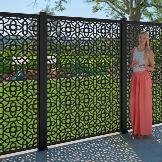 Nabila Decorative Fence - 120x180cm - with our composite posts