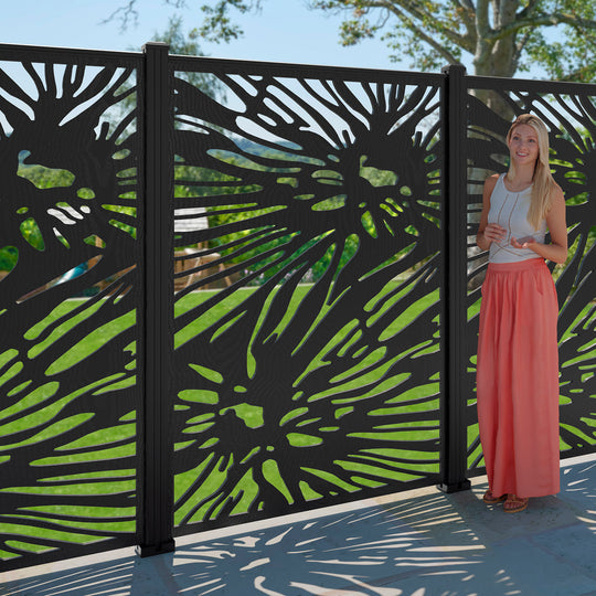 Poppy Decorative Fence - 120x180cm - with our composite posts