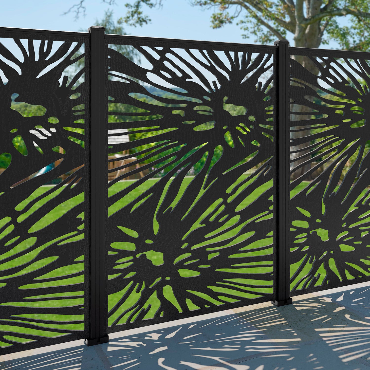 Poppy Decorative Fence - 120x180cm - with our aluminium posts