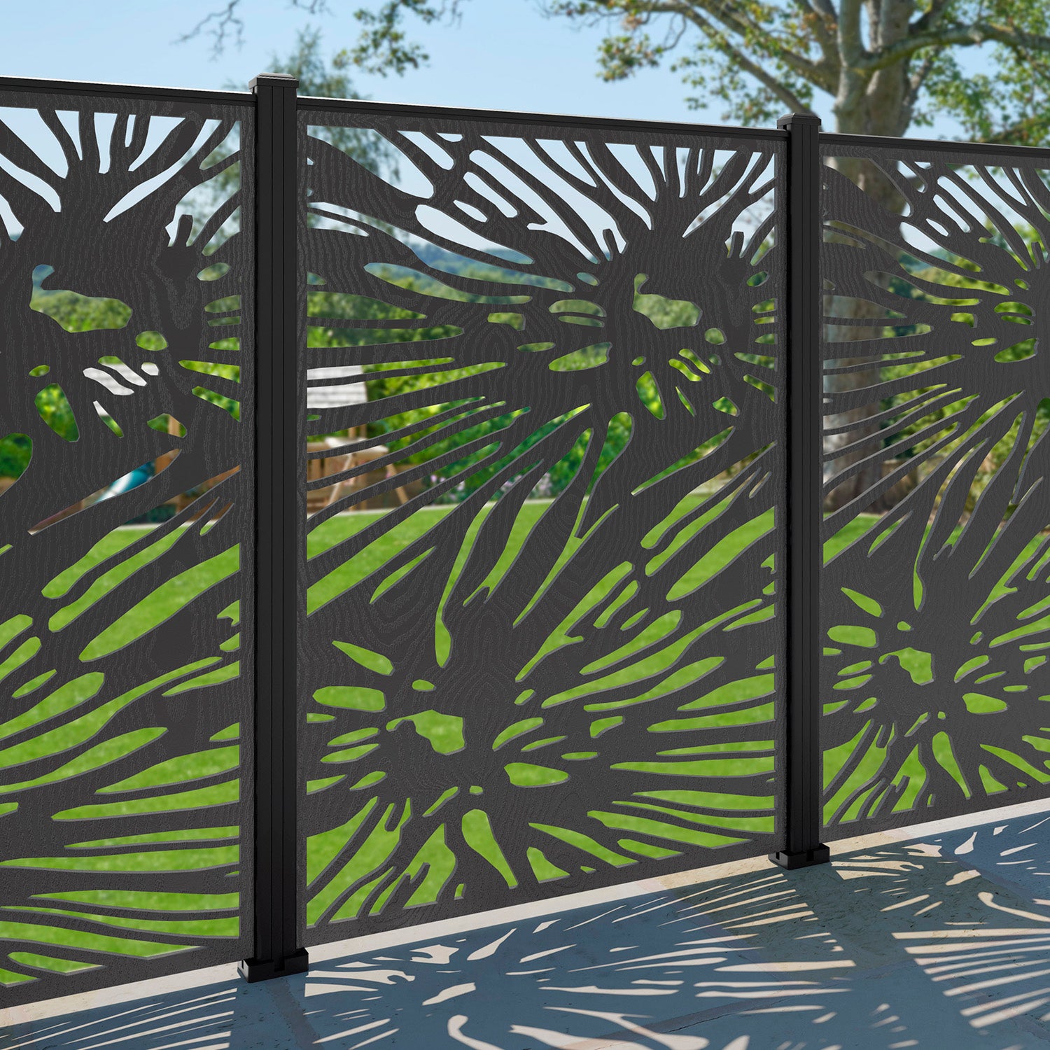 Poppy Decorative Fence - 120x180cm - with our aluminium posts
