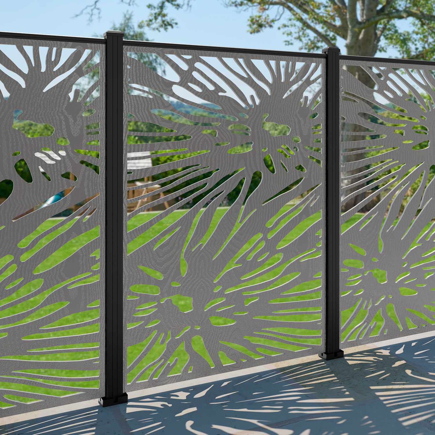 Poppy Decorative Fence - 120x180cm - with our aluminium posts