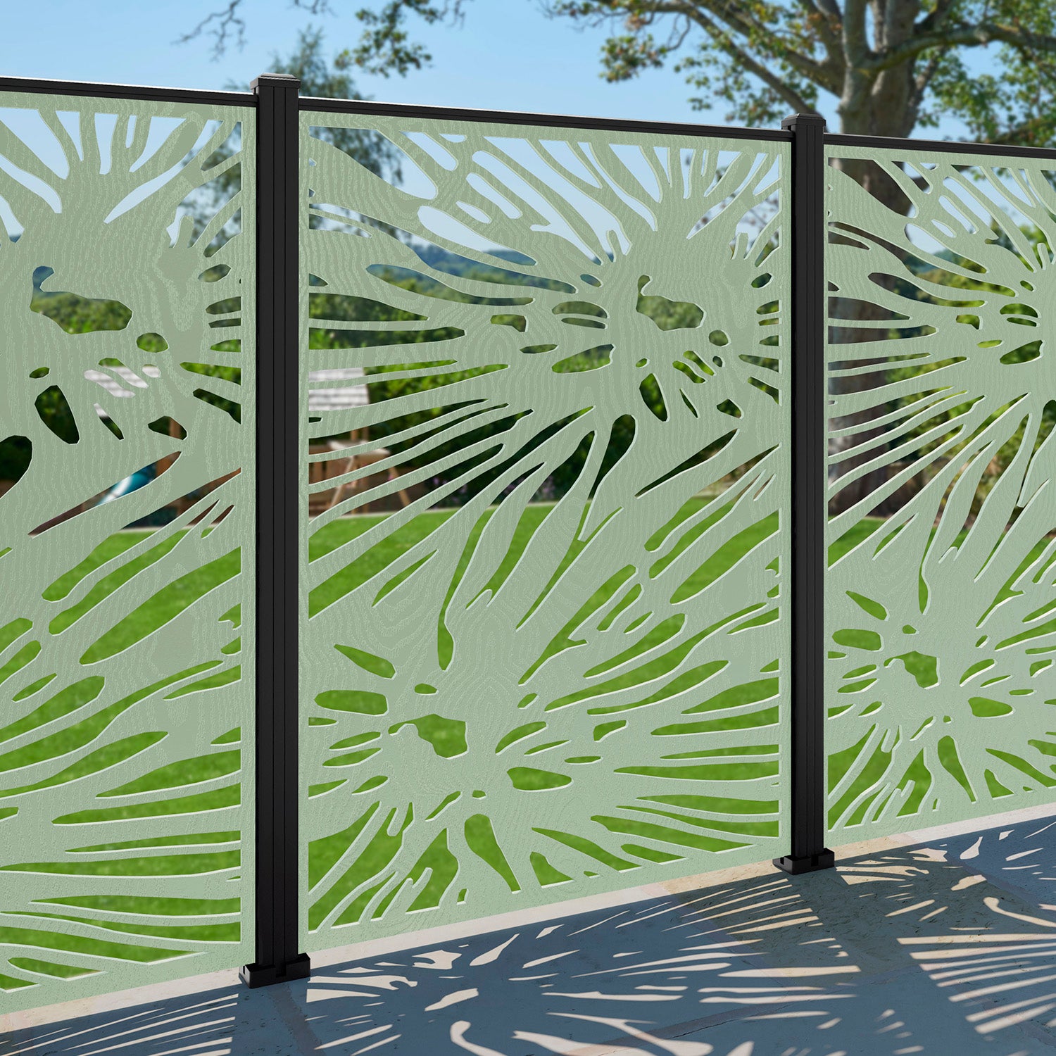 Poppy Decorative Fence - 120x180cm - with our aluminium posts