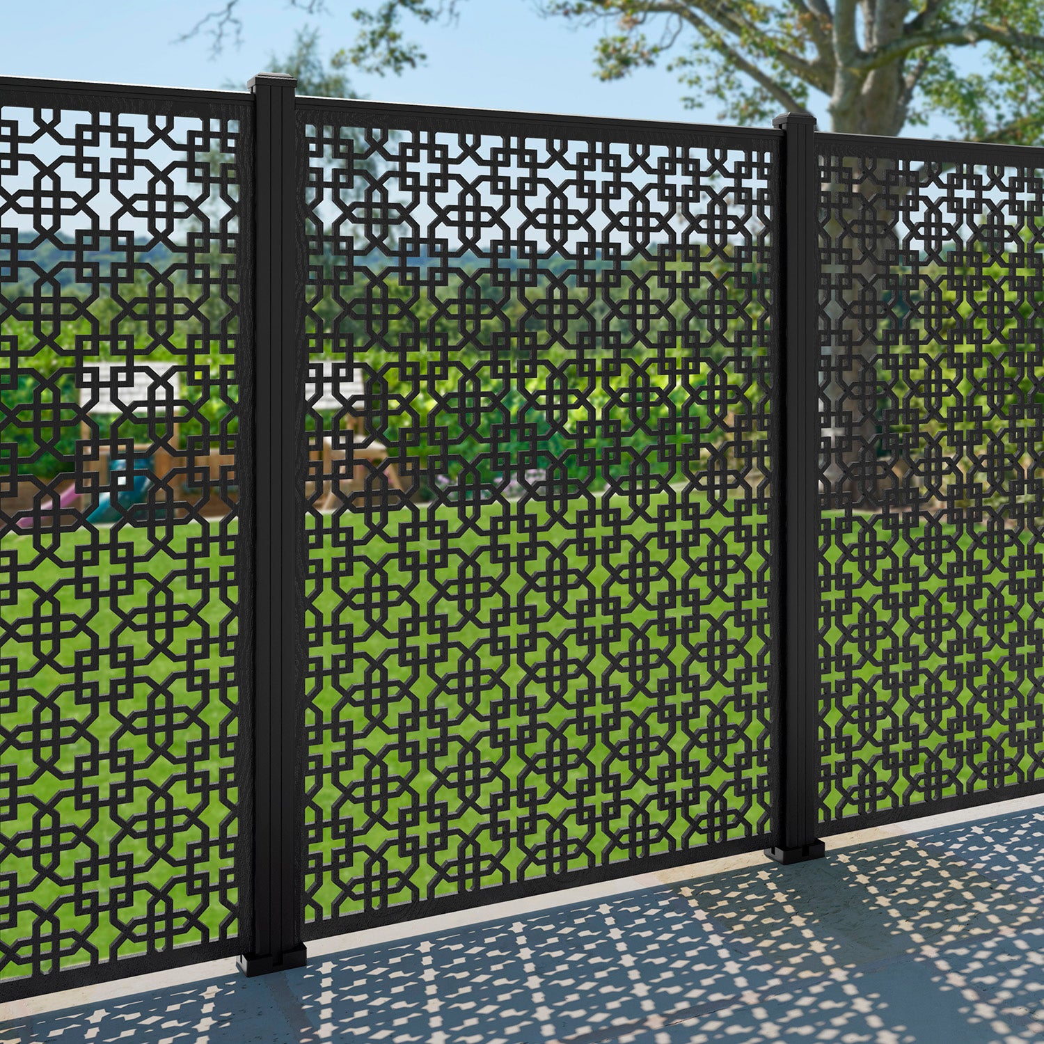 Zaria Decorative Fence - 120x180cm - with our aluminium posts