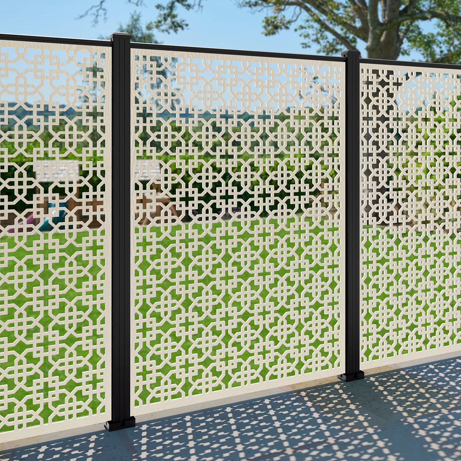 Zaria Decorative Fence - 120x180cm - with our aluminium posts