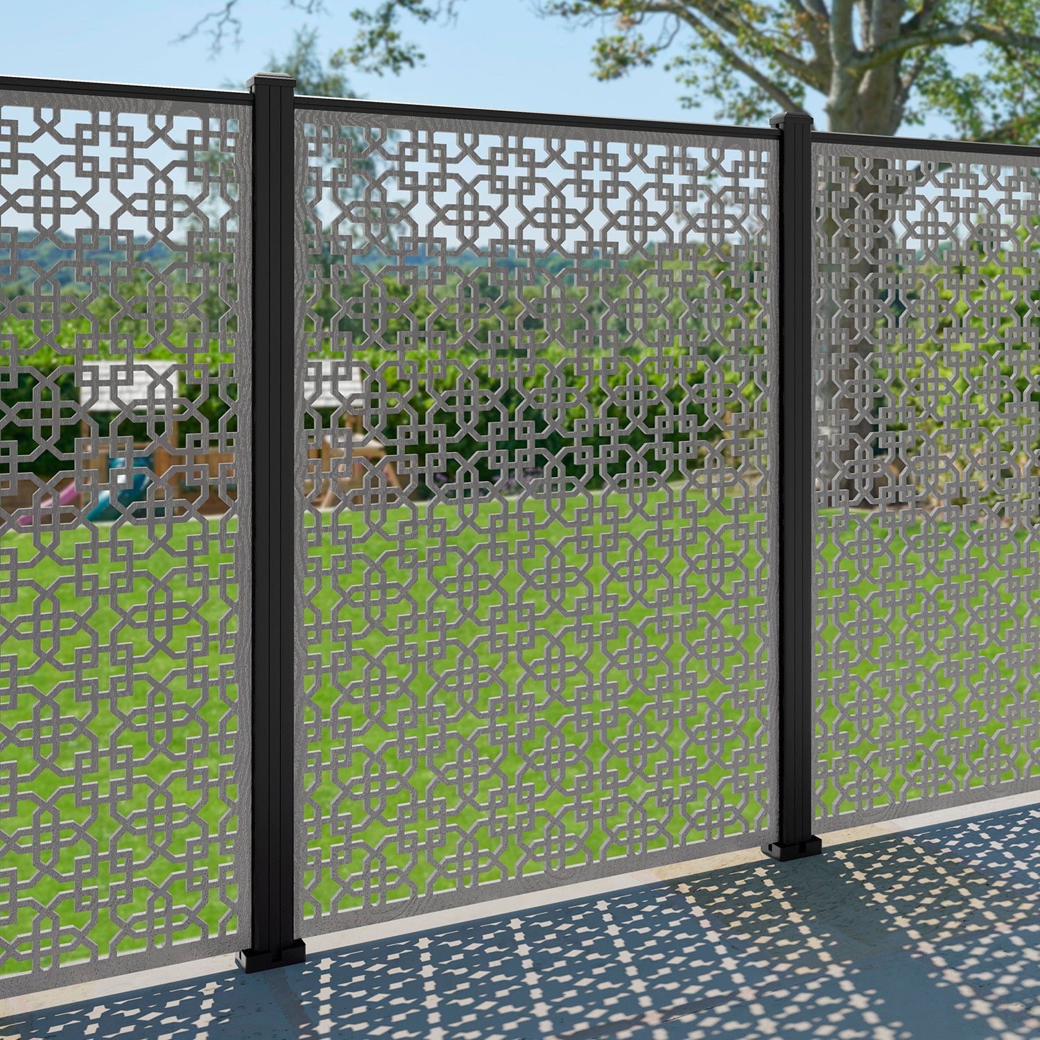 Zaria Decorative Fence - 120x180cm - with our aluminium posts