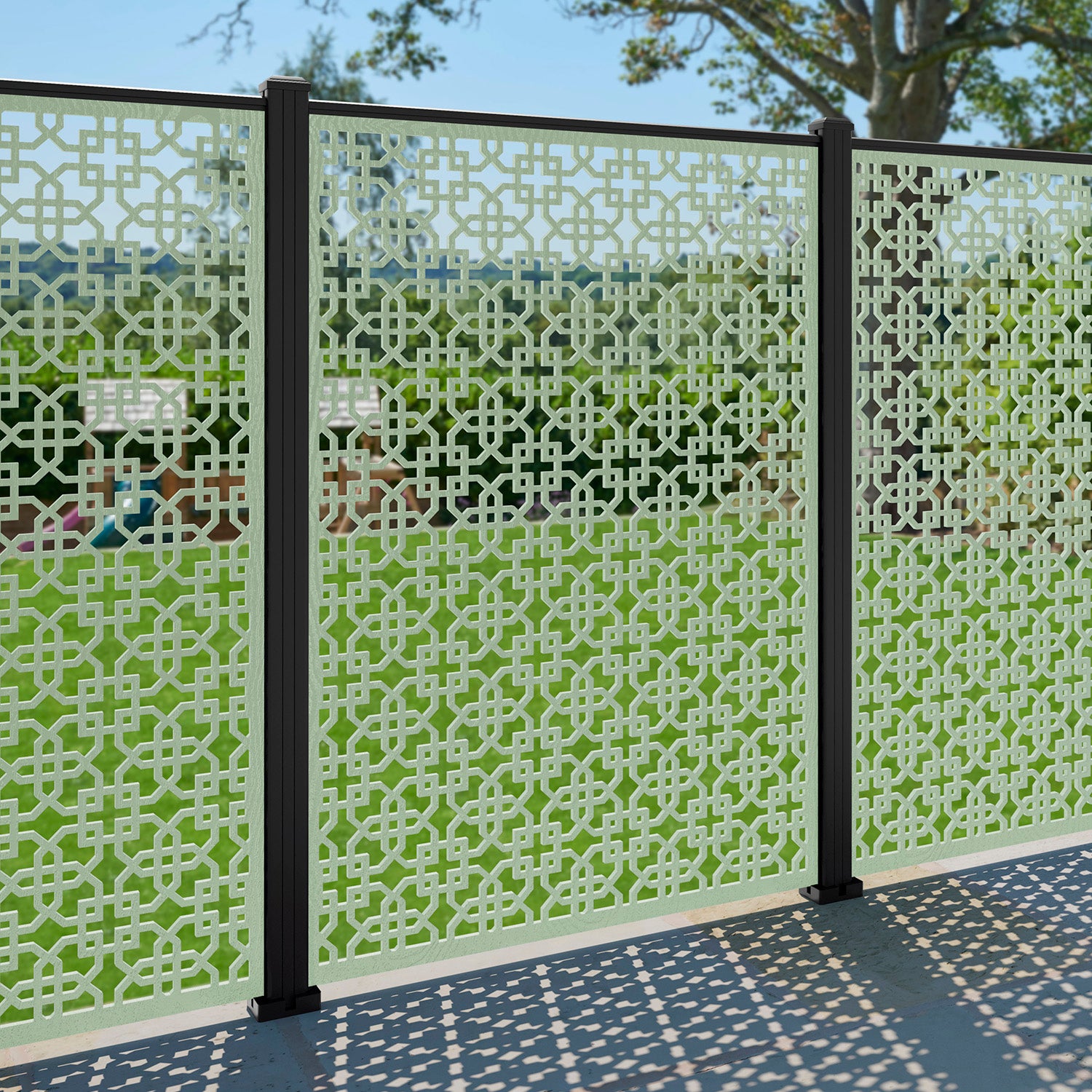 Zaria Decorative Fence - 120x180cm - with our aluminium posts