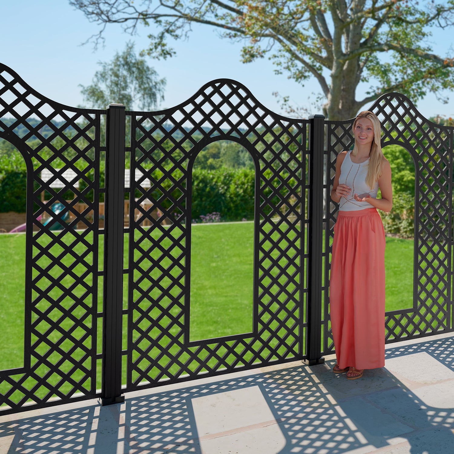Burford Decorative Fence - 120x180cm - with our composite posts