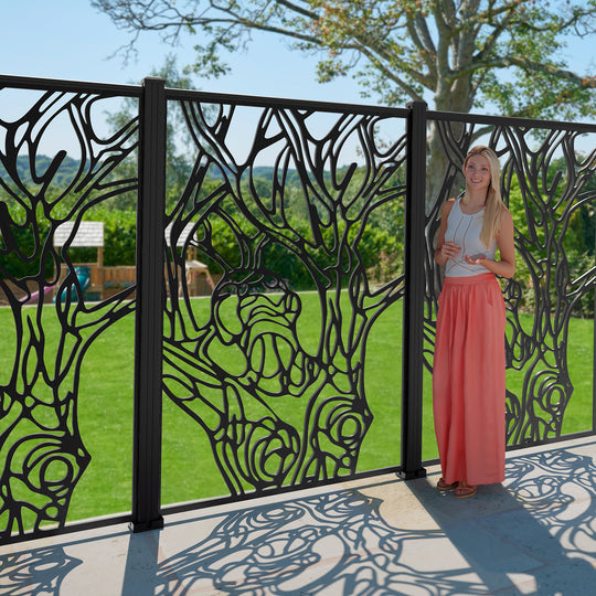 Nature Decorative Fence - 120x180cm - with our composite posts