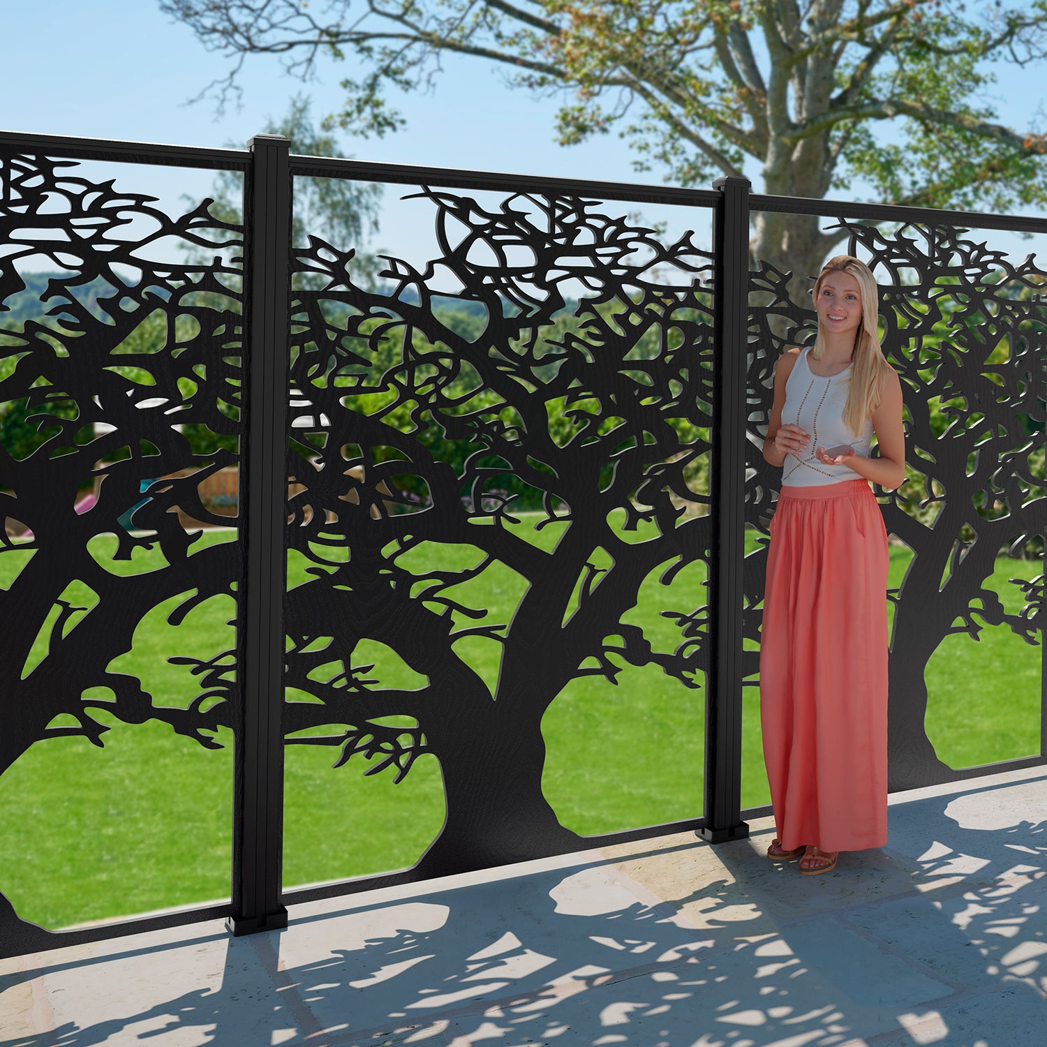 Sherwood Decorative Fence - 120x180cm - with our composite posts