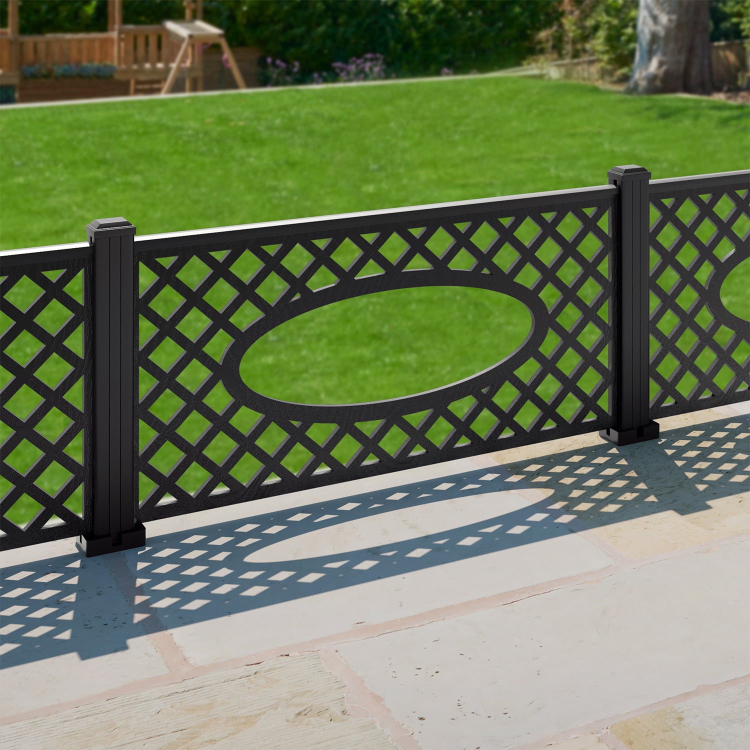 Amersham Decorative Fence - 120x60cm - with our aluminium posts