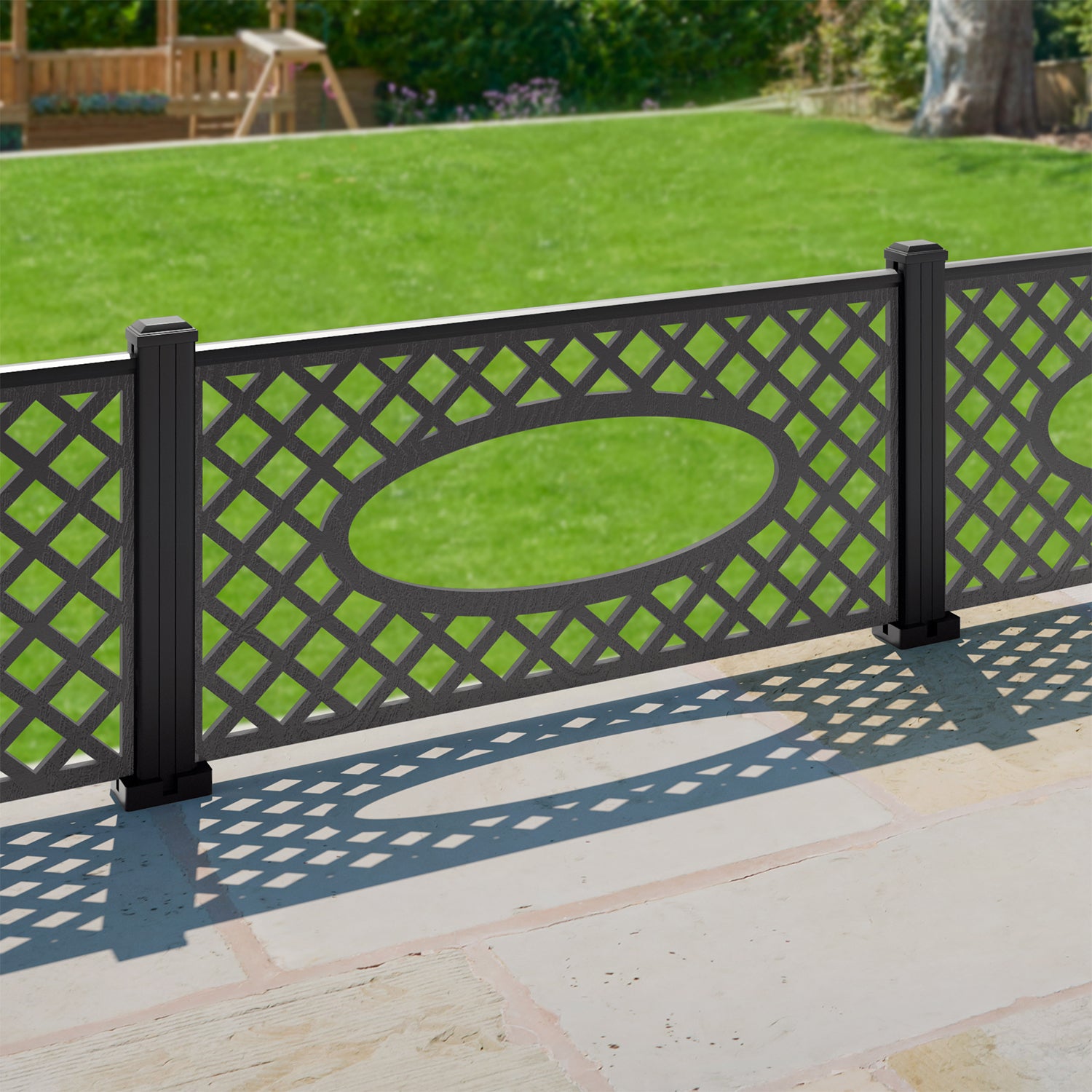 Amersham Decorative Fence - 120x60cm - with our aluminium posts