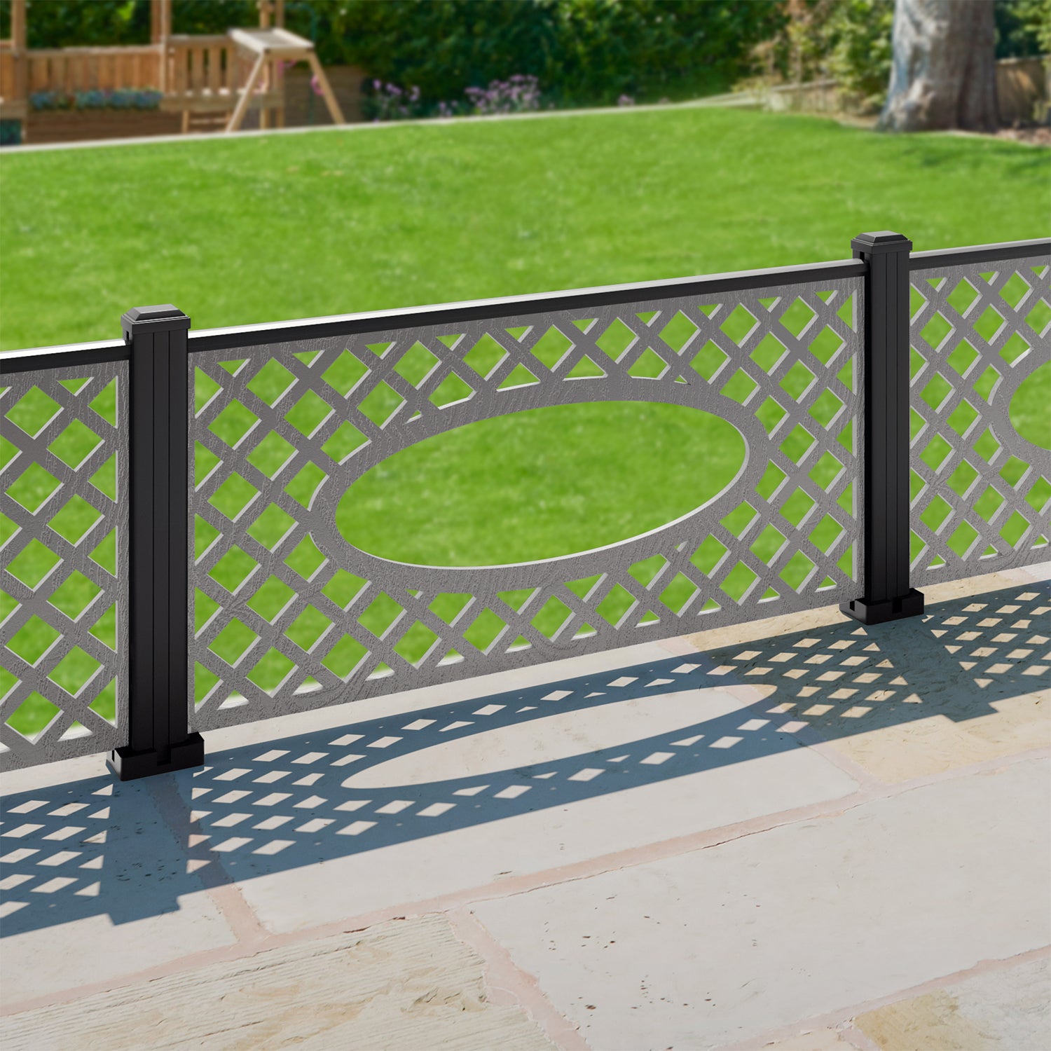 Amersham Decorative Fence - 120x60cm - with our aluminium posts