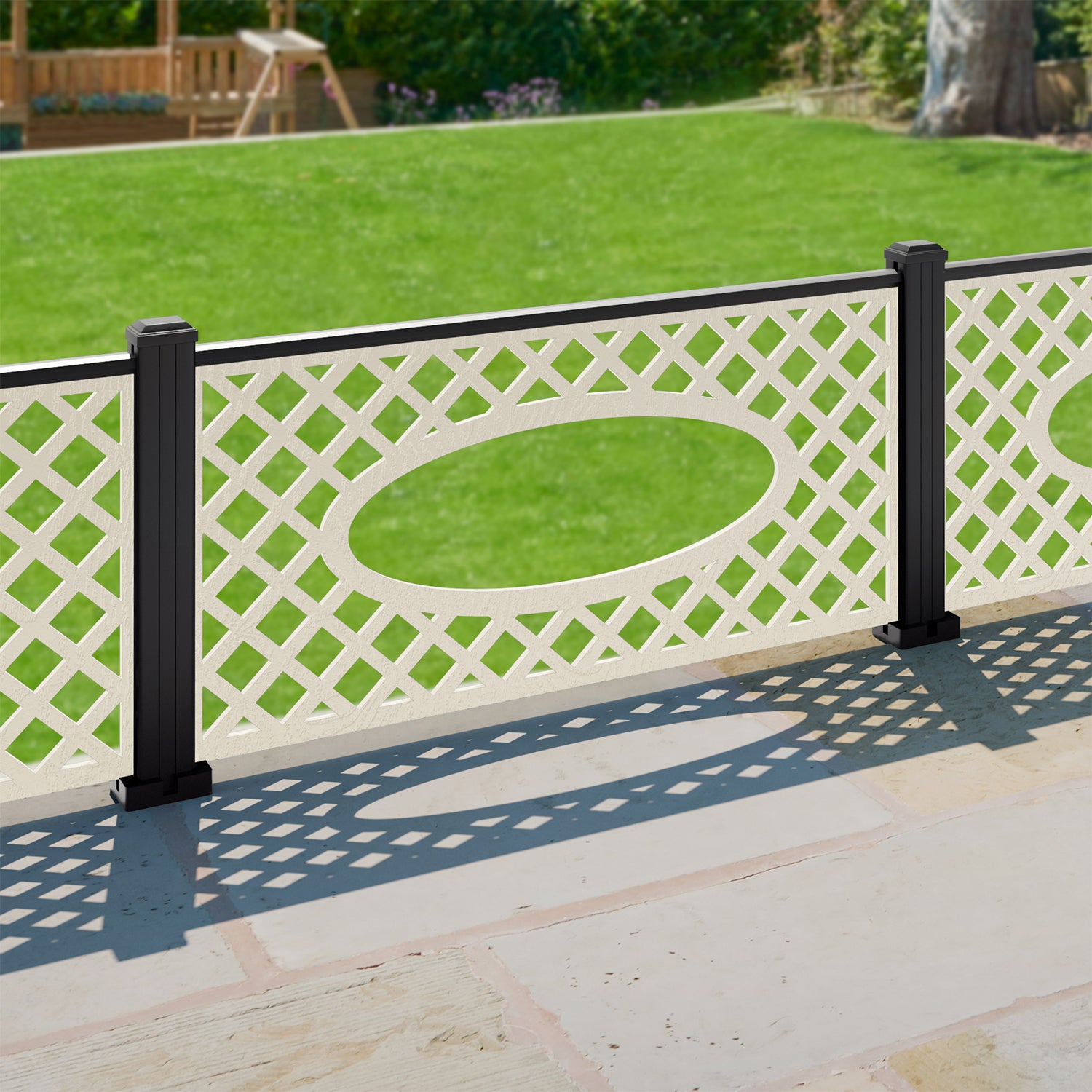 Amersham Decorative Fence - 120x60cm - with our aluminium posts