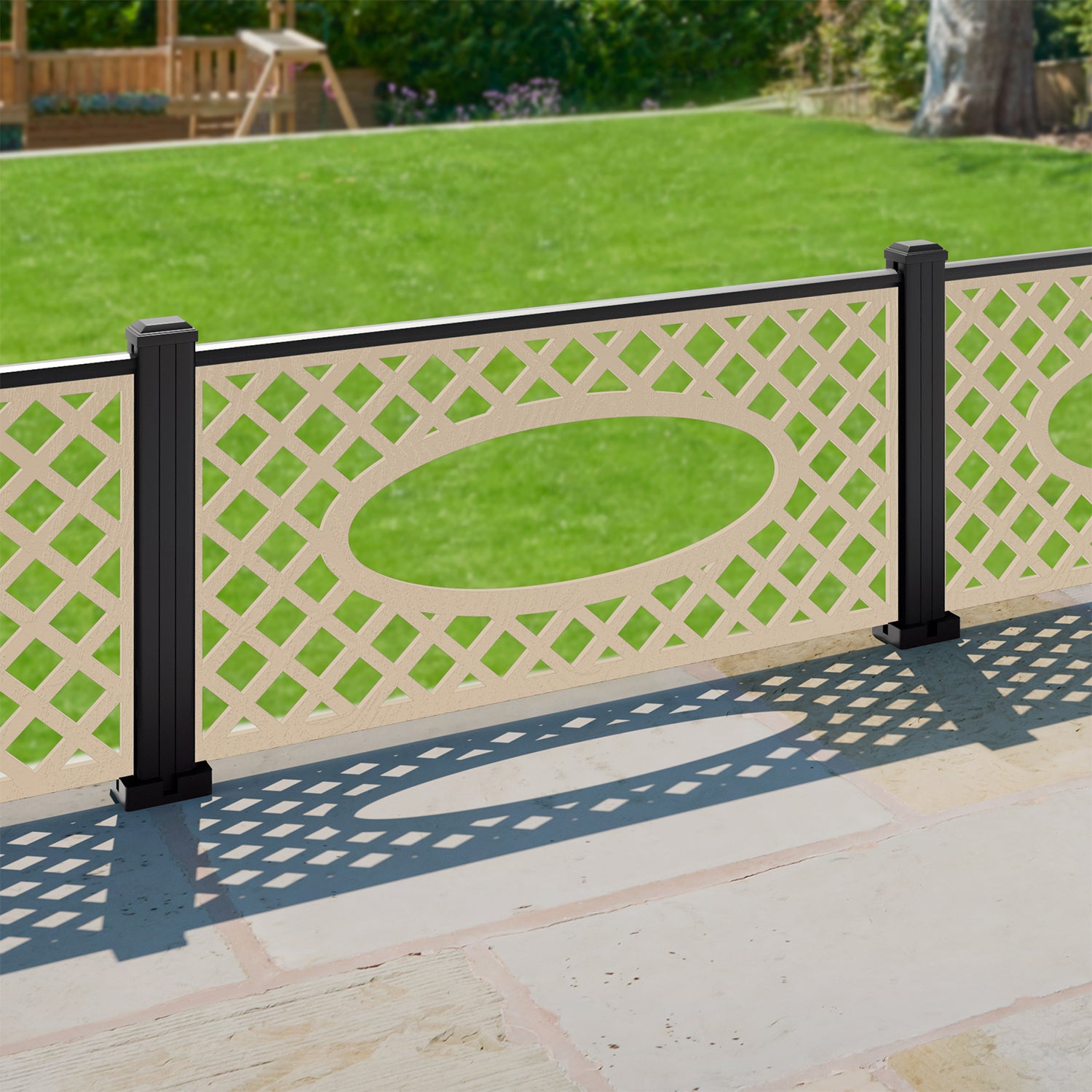 Amersham Decorative Fence - 120x60cm - with our aluminium posts
