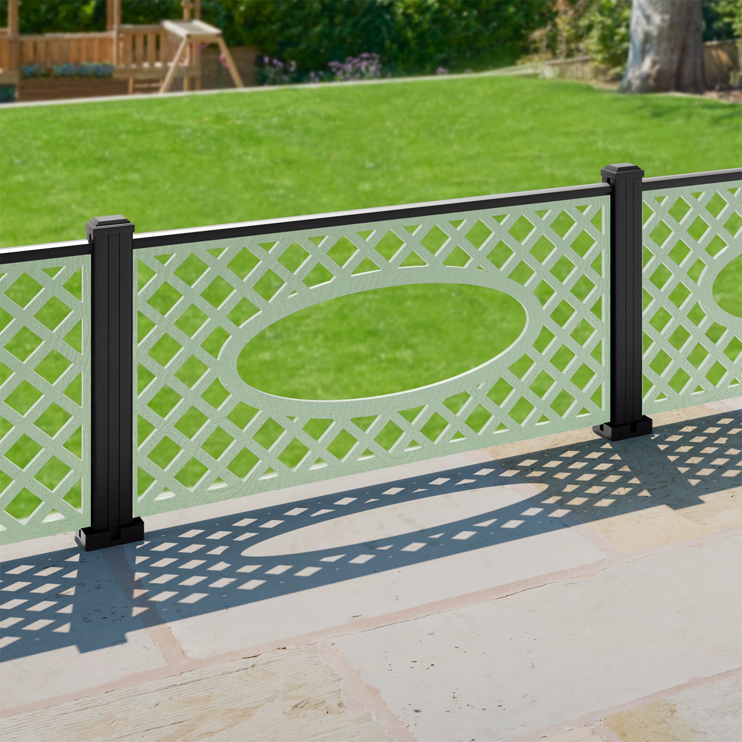 Amersham Decorative Fence - 120x60cm - with our aluminium posts