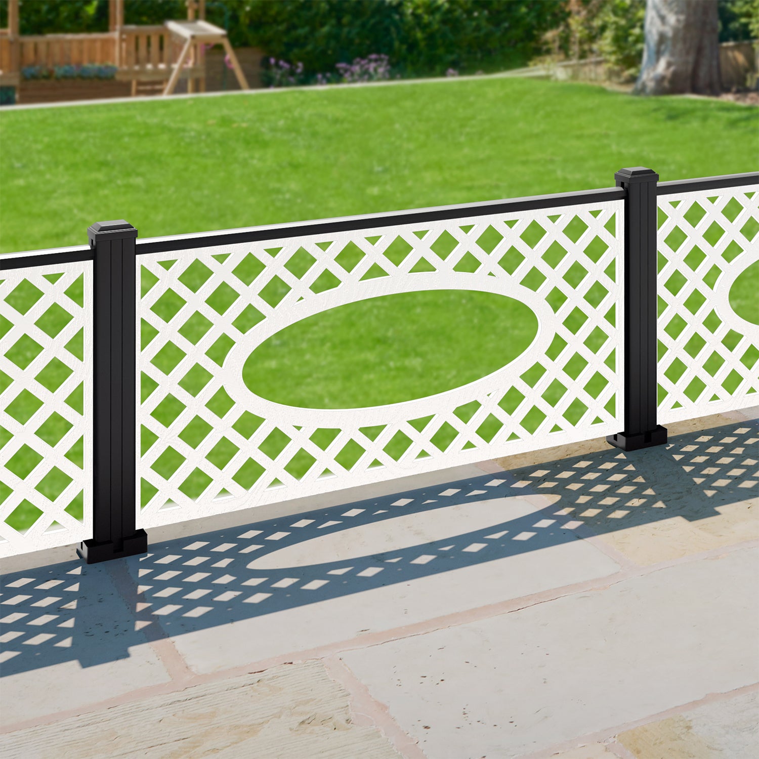 Amersham Decorative Fence - 120x60cm - with our aluminium posts