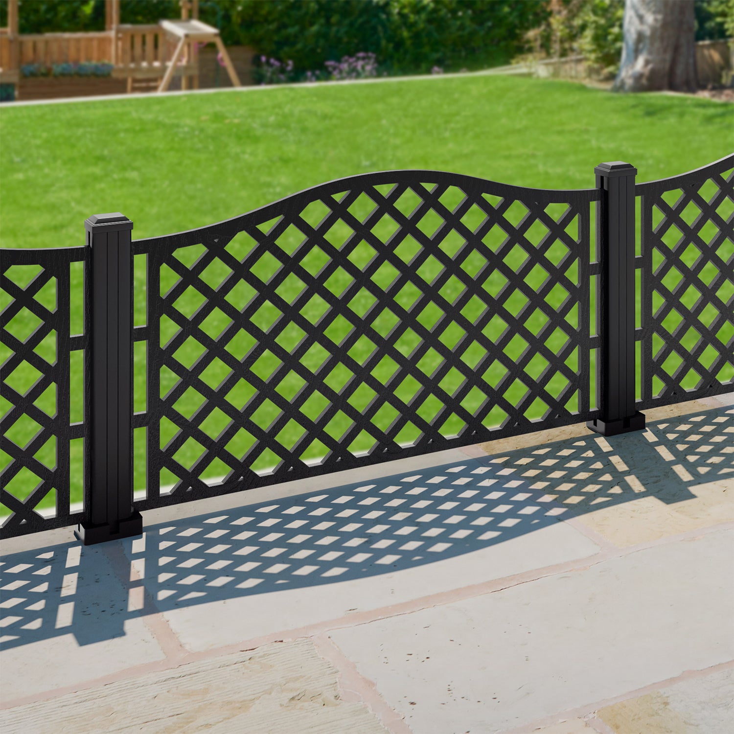 Beaumont Decorative Fence - 120x60cm - with our aluminium posts