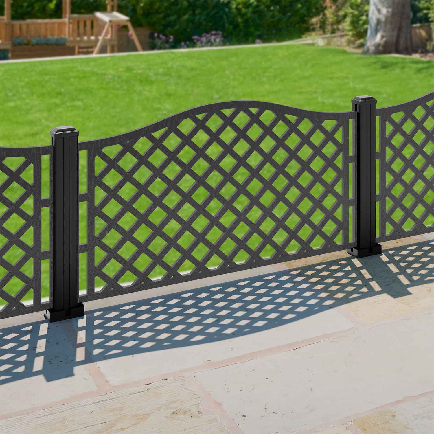 Beaumont Decorative Fence - 120x60cm - with our aluminium posts