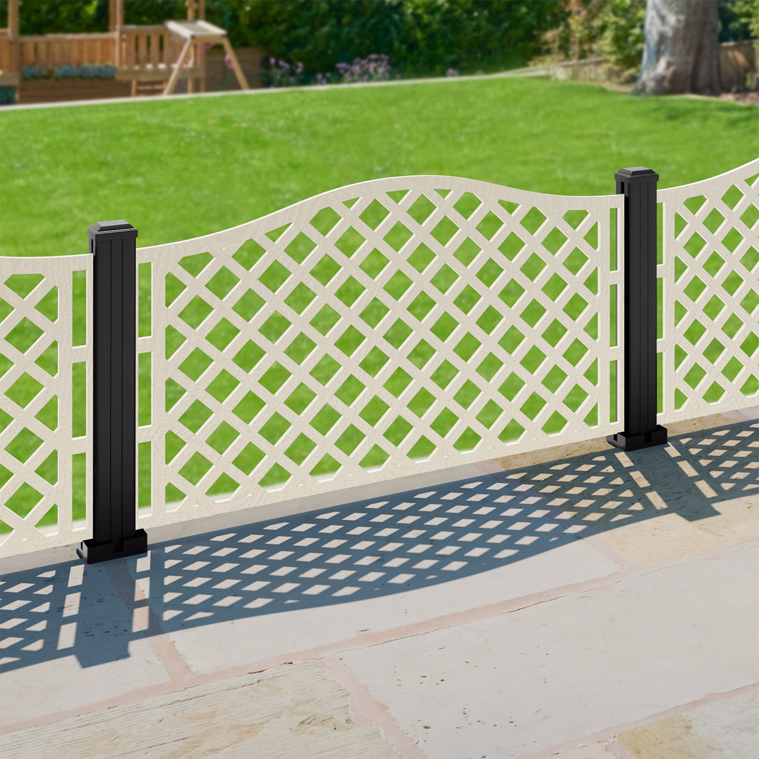 Beaumont Decorative Fence - 120x60cm - with our aluminium posts
