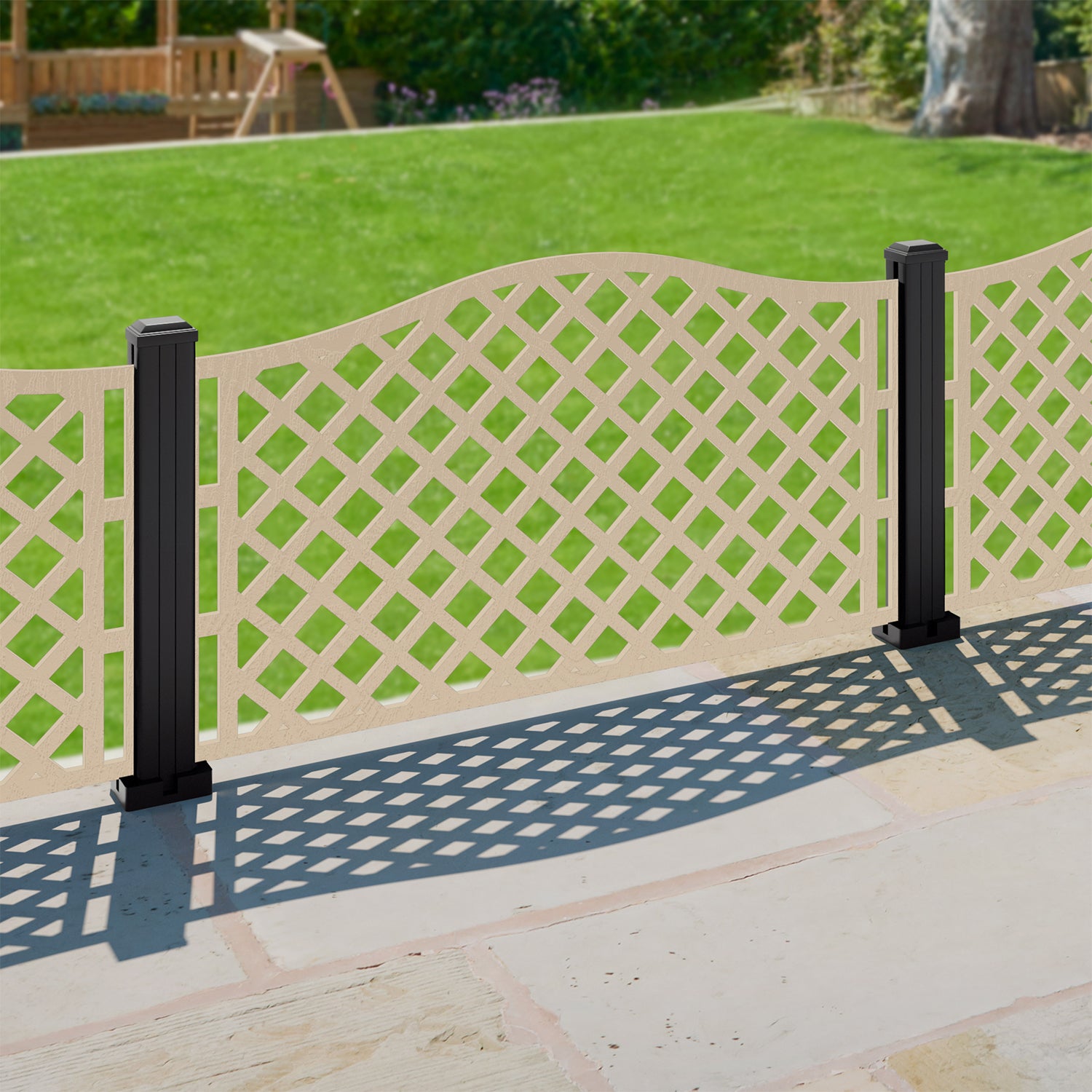 Beaumont Decorative Fence - 120x60cm - with our aluminium posts