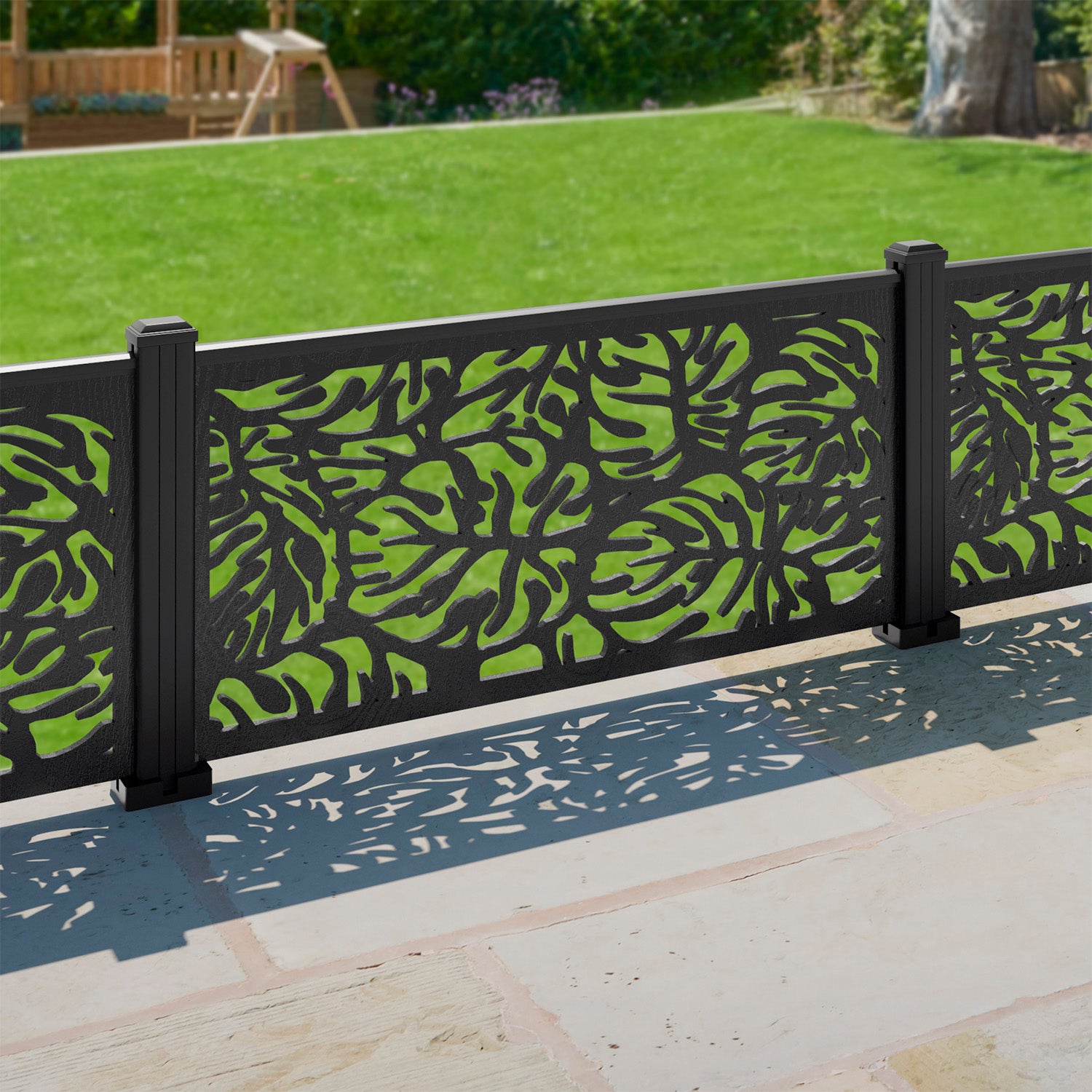 Botanic Decorative Fence - 120x60cm - with our aluminium posts