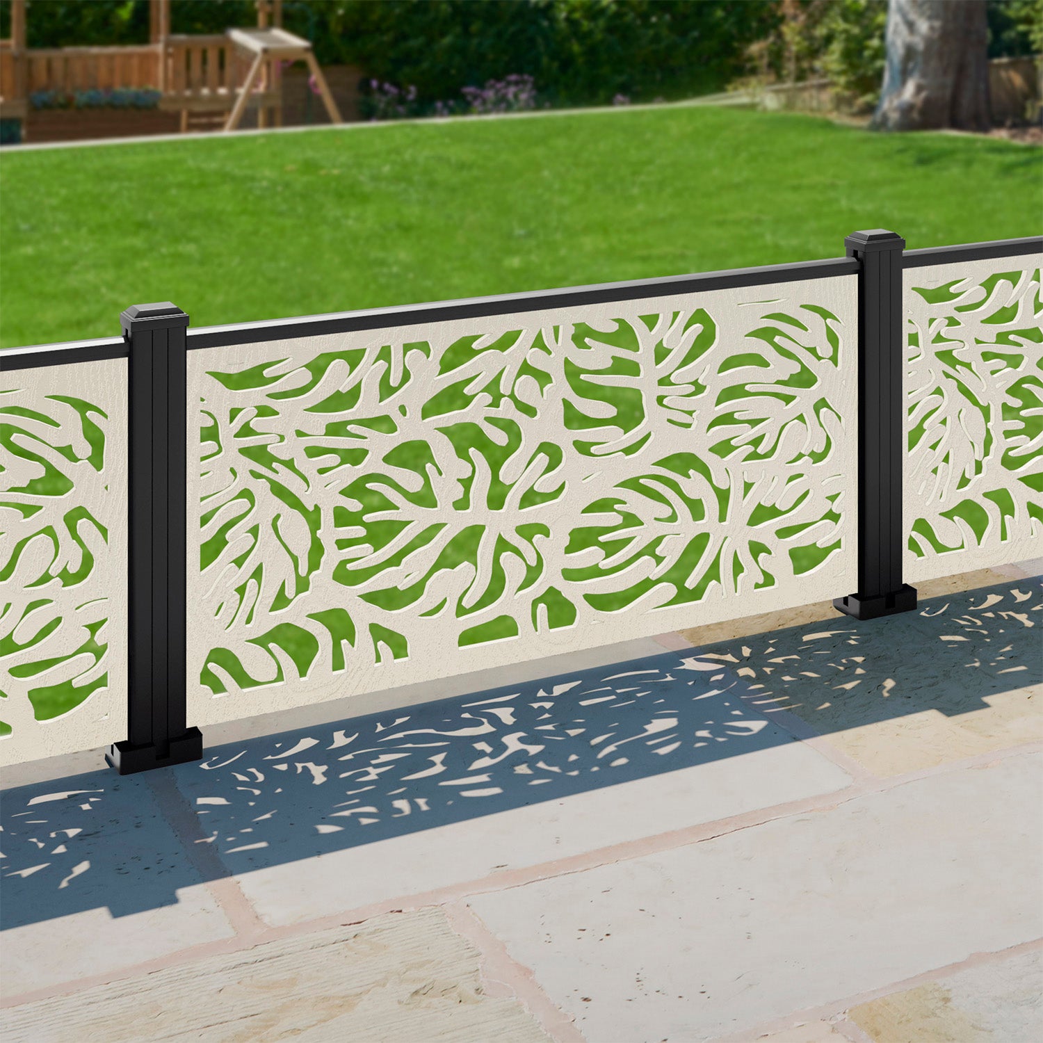 Botanic Decorative Fence - 120x60cm - with our aluminium posts