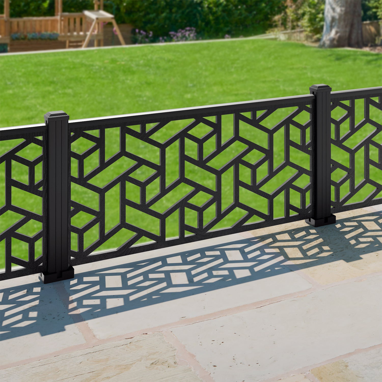 Contour Decorative Fence - 120x60cm - with our aluminium posts