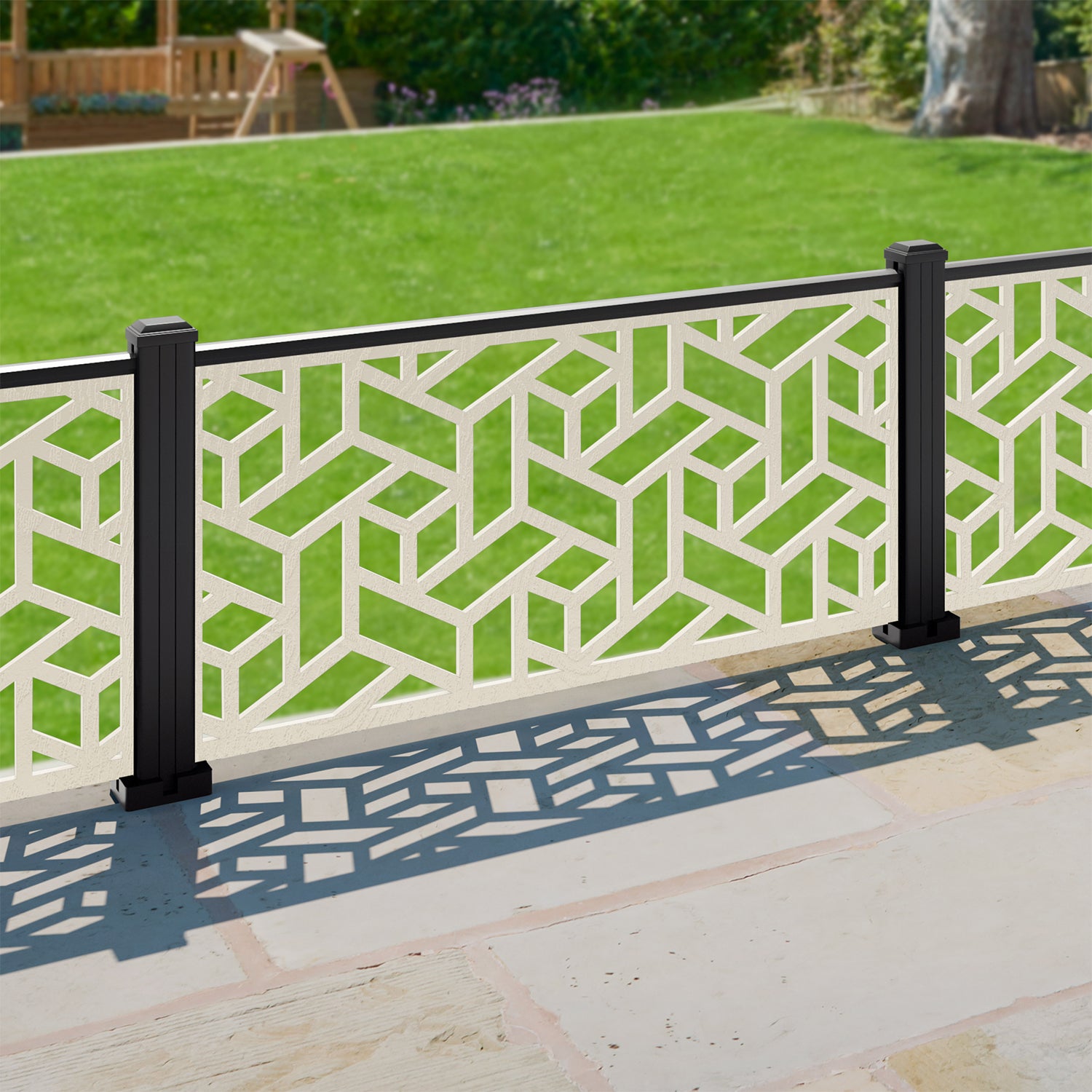 Contour Decorative Fence - 120x60cm - with our composite posts
