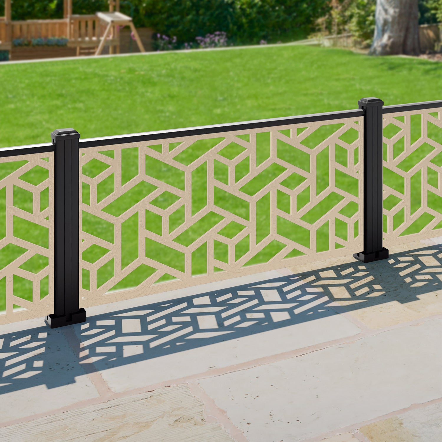 Contour Decorative Fence - 120x60cm - with our aluminium posts