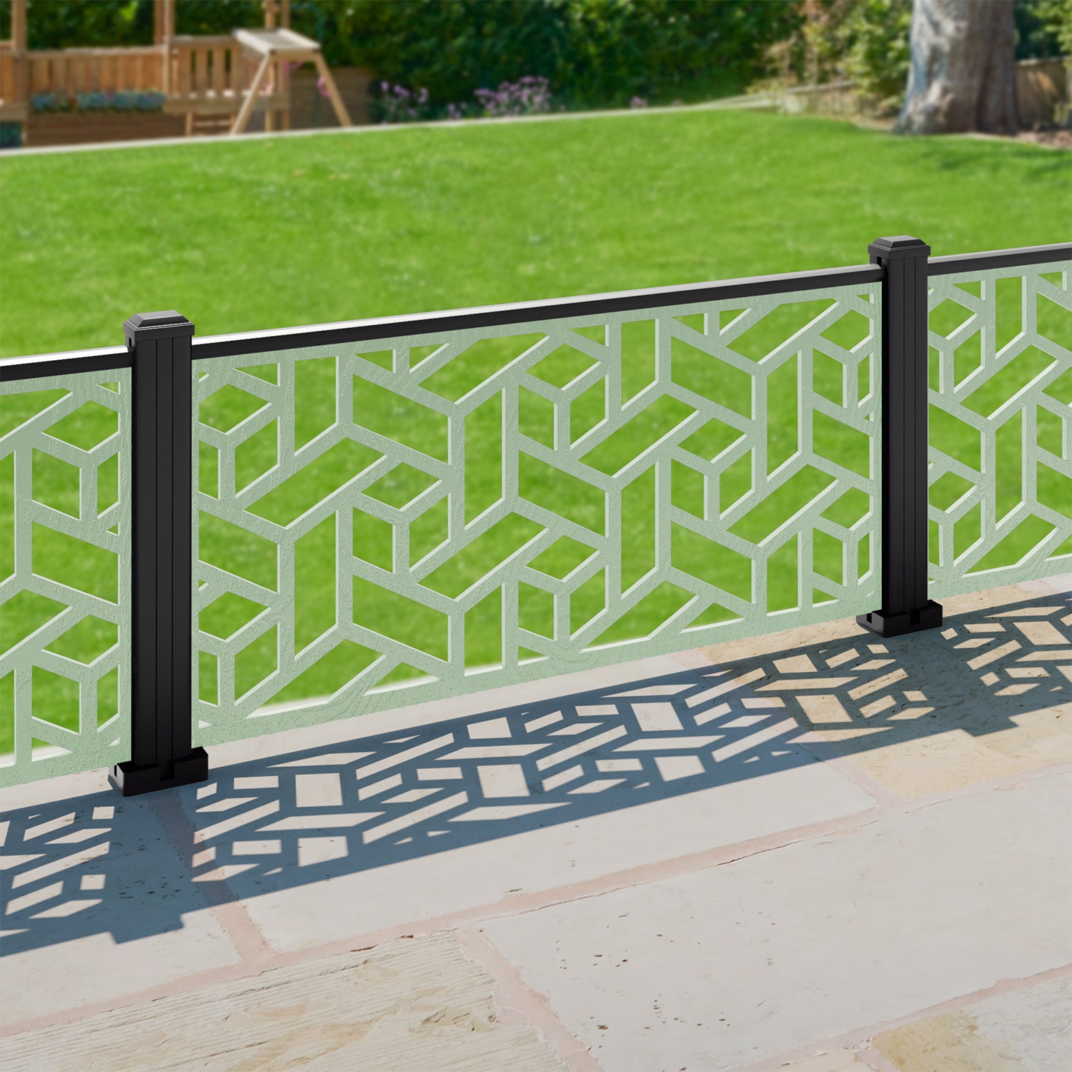 Contour Decorative Fence - 120x60cm - with our aluminium posts