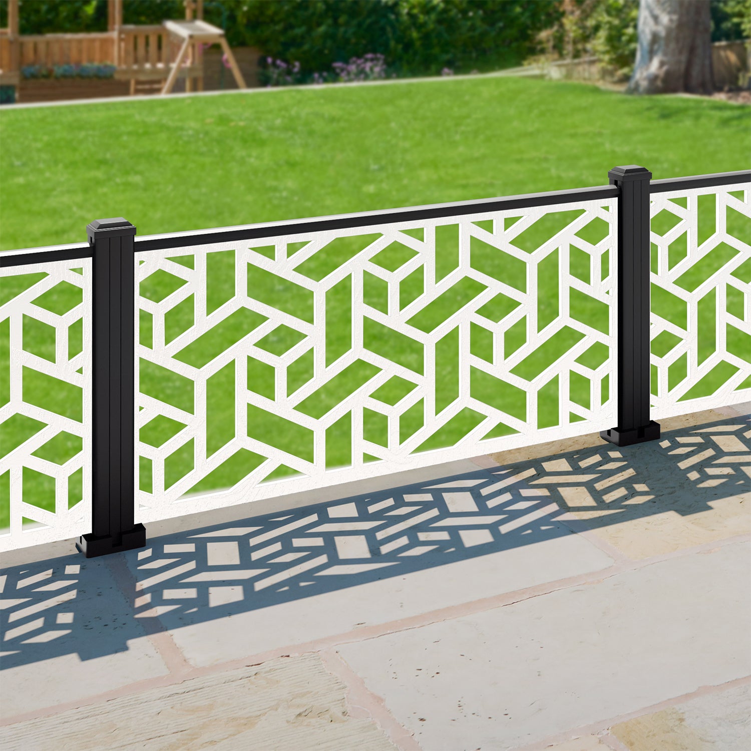 Contour Decorative Fence - 120x60cm - with our composite posts