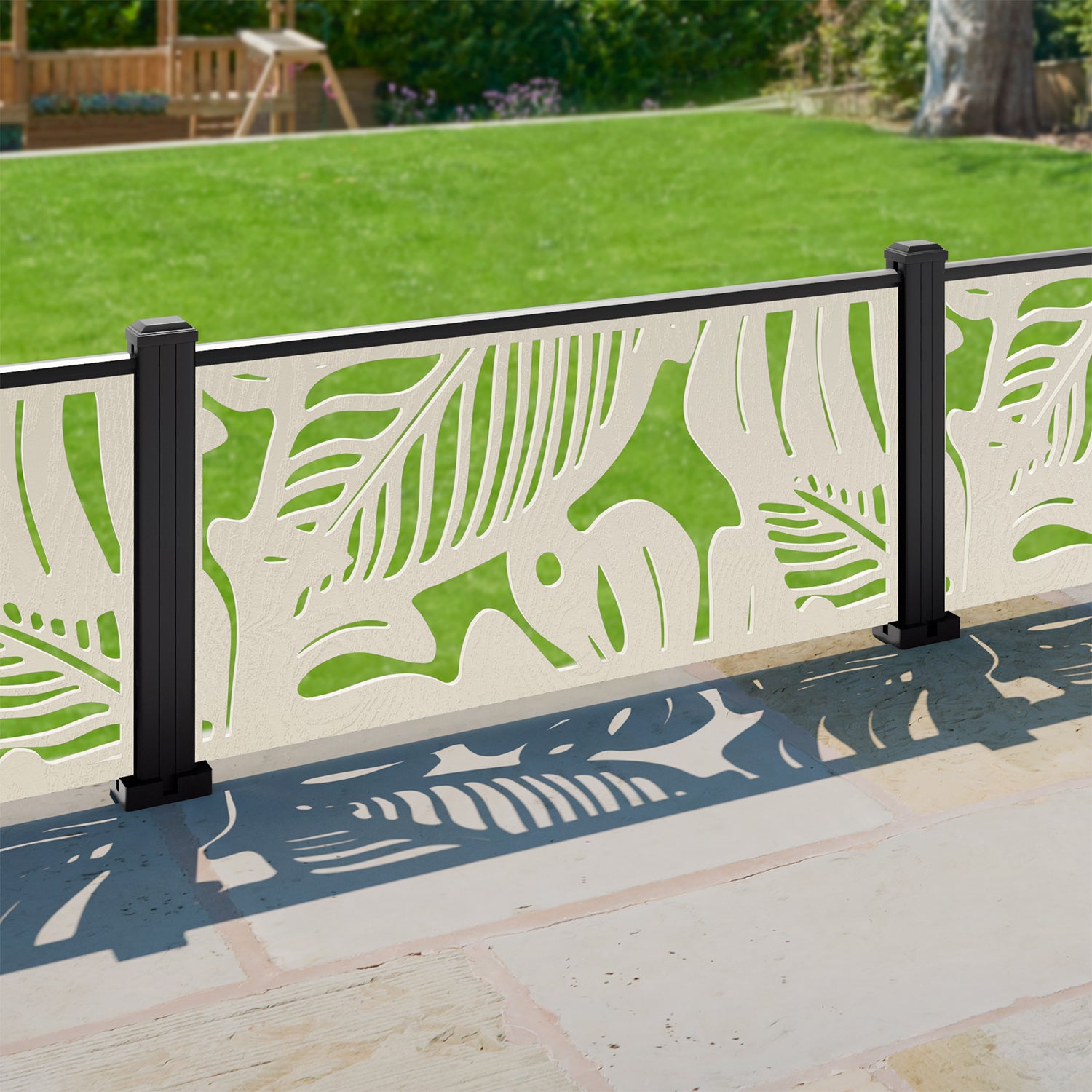 Fauna Decorative Fence - 120x60cm - with our composite posts