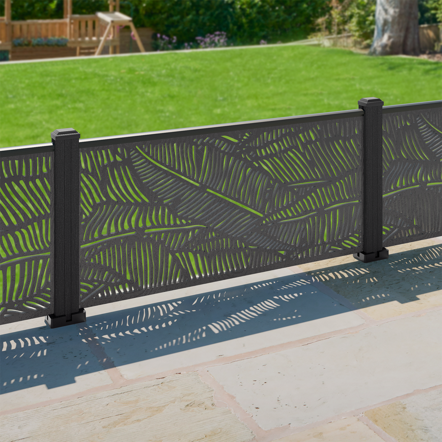 Feather Decorative Fence - 120x60cm - with our composite posts