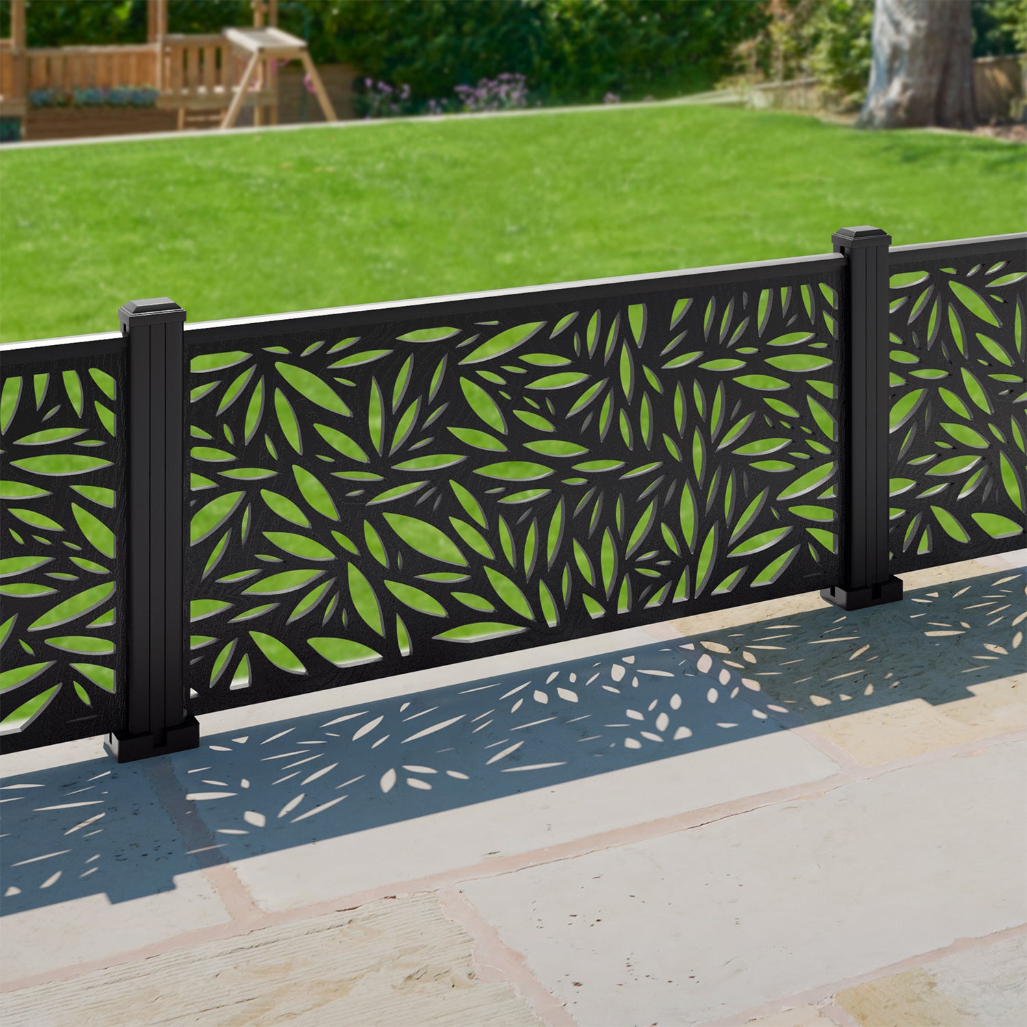 Foliage Decorative Fence - 120x60cm - with our aluminium posts